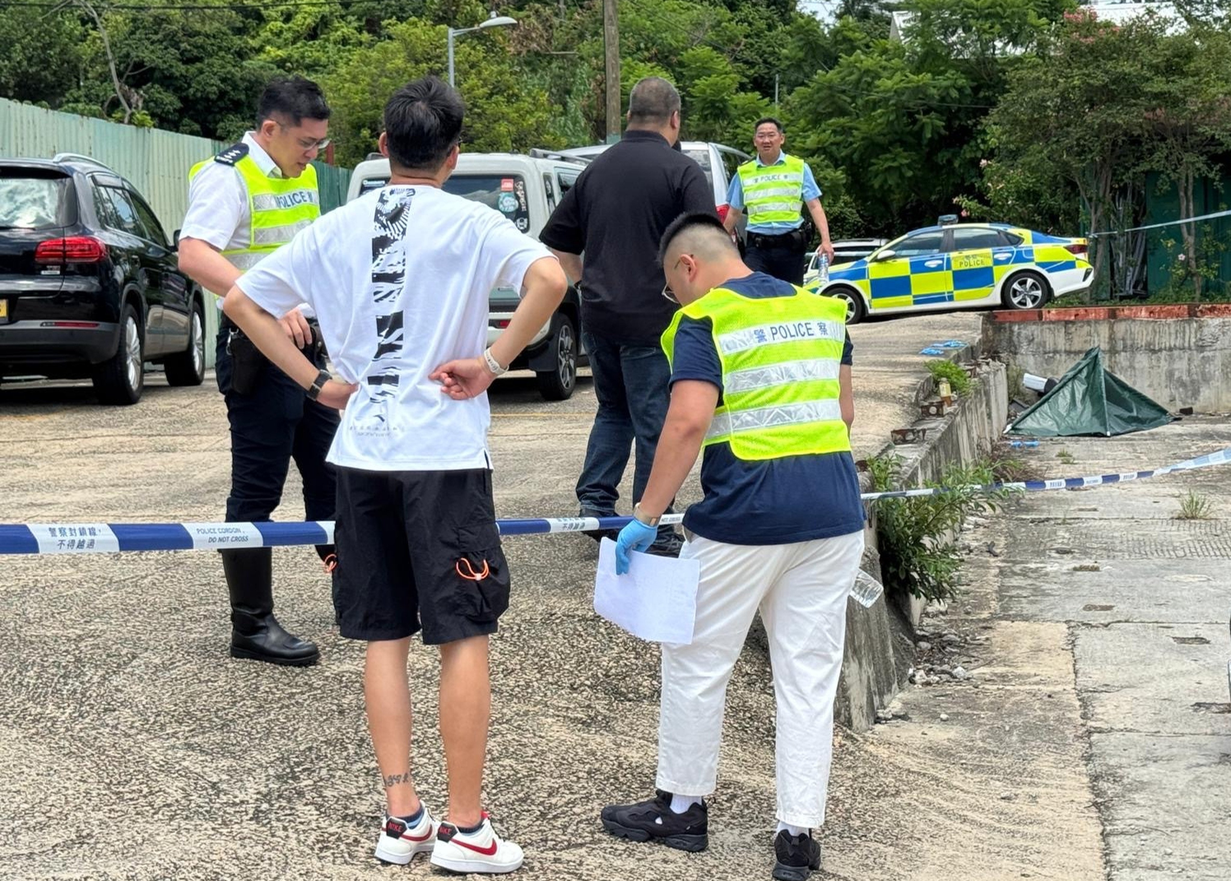 Police and paramedics who arrived at the scene confirmed the man had died on the spot. Photo: Handout