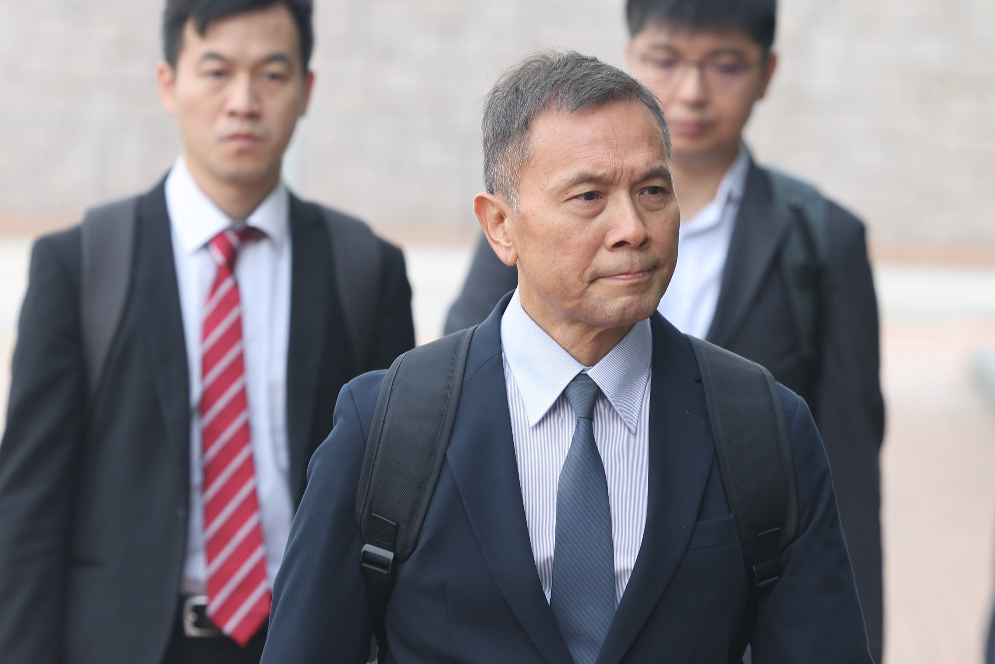 Richard Yuen, chair professor of architectural engineering at City University. arrives at City Gallery in Central on Wednesday. Photo: Edmond So