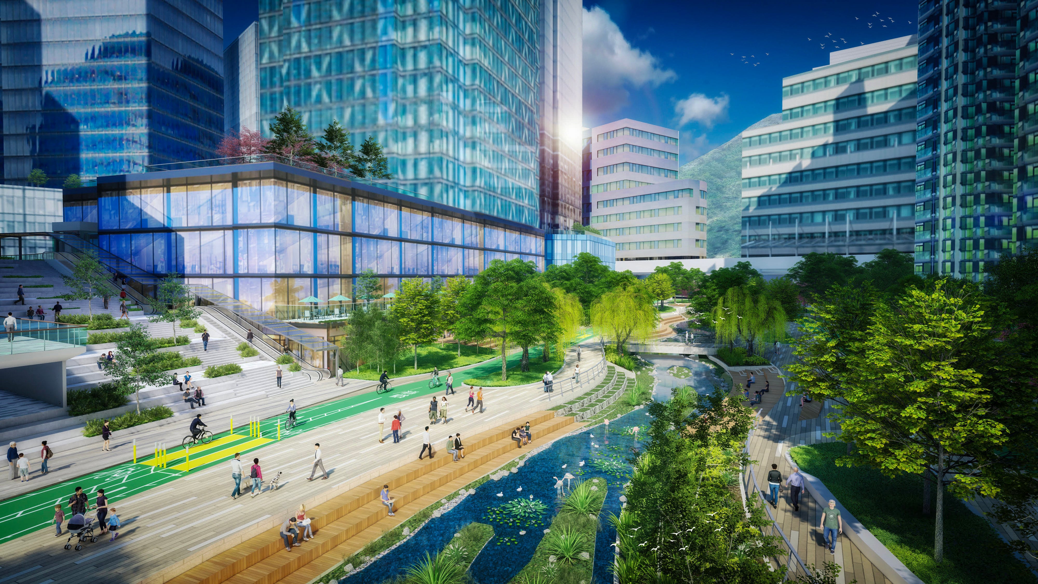 An artist's impression of the Hung Shui Kiu/Ha Tsuen New Development Area. Public flats in the Northern Metropolis will be grouped into four major clusters with different lifestyle features. Photo: CEDD