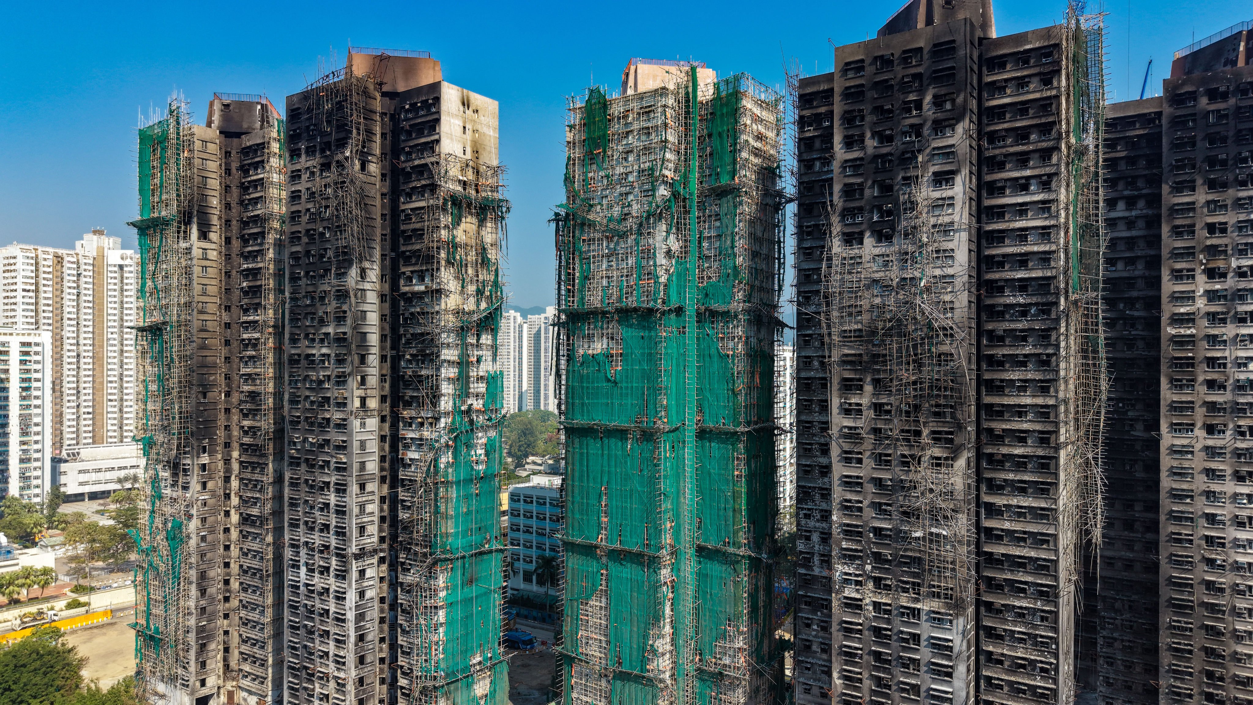 The estate’s high-rise towers were being renovated when the blaze broke out. Photo: Sam Tsang