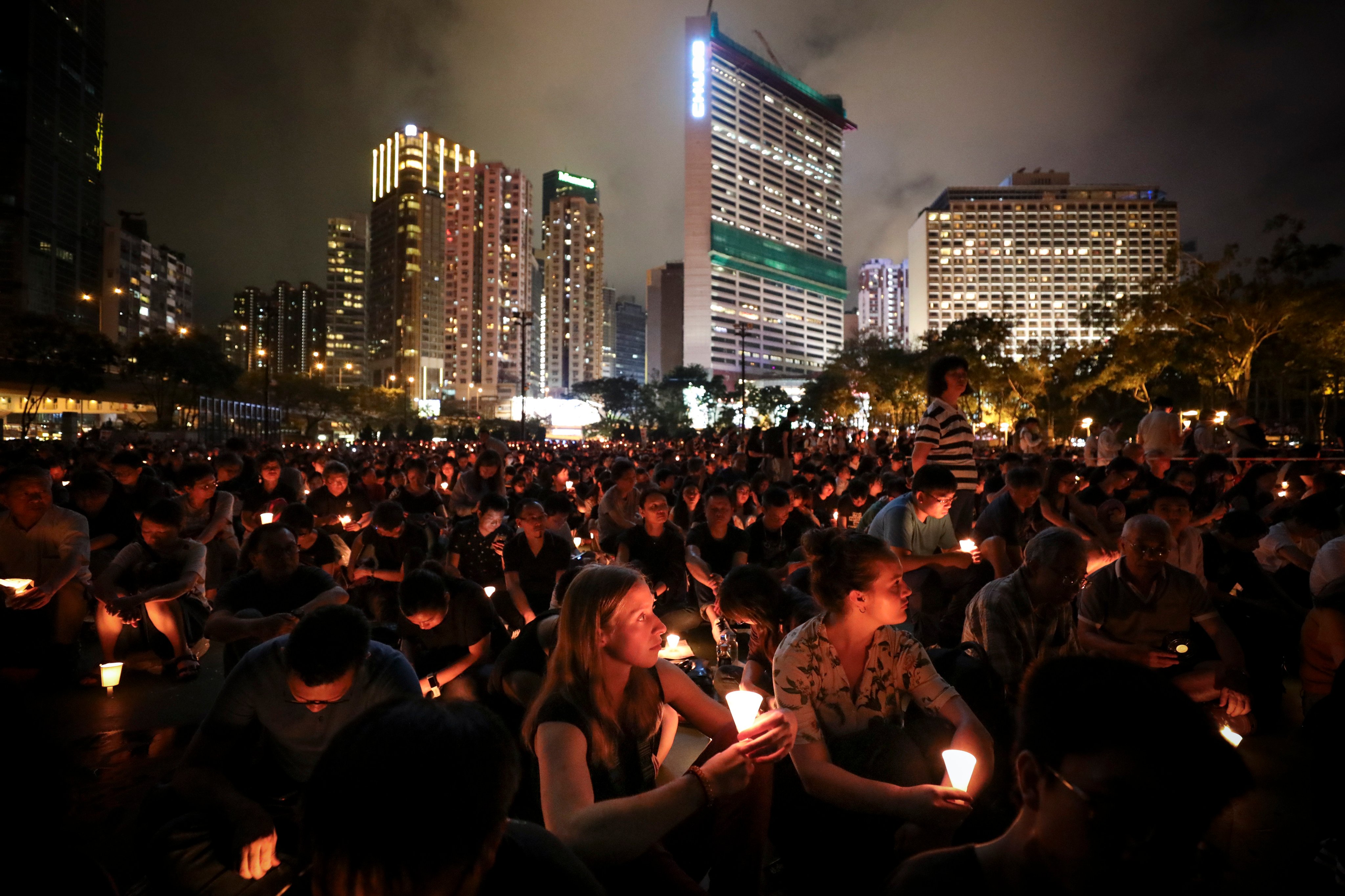 Crowds attend the 30th anniversary of the 1989 Tiananmen Square crackdown in Victoria Park in 2019. Photo: James Wendlinger