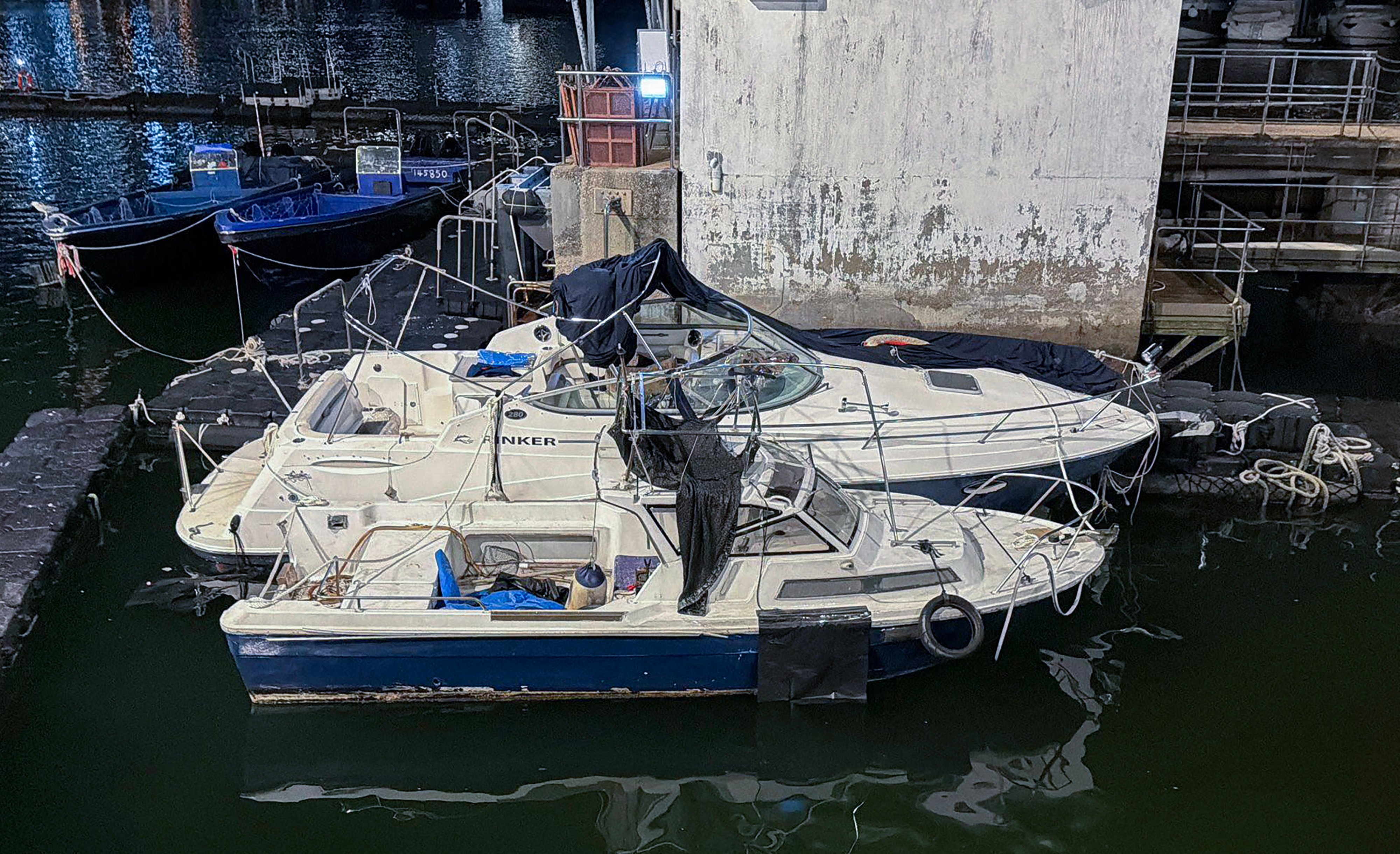 Police targeted boats in Aberdeen, seizing drugs with a total street value of HK$270 million. Photo: Handout