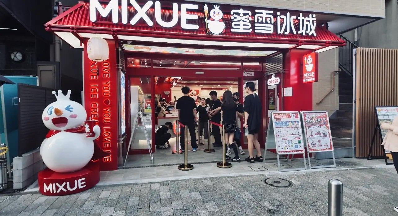 A Mixue store in Yokohama’s Chinatown. The Chinese beverage chain has made significant inroads in Southeast Asia but has struggled in Japan. Photo: Handout