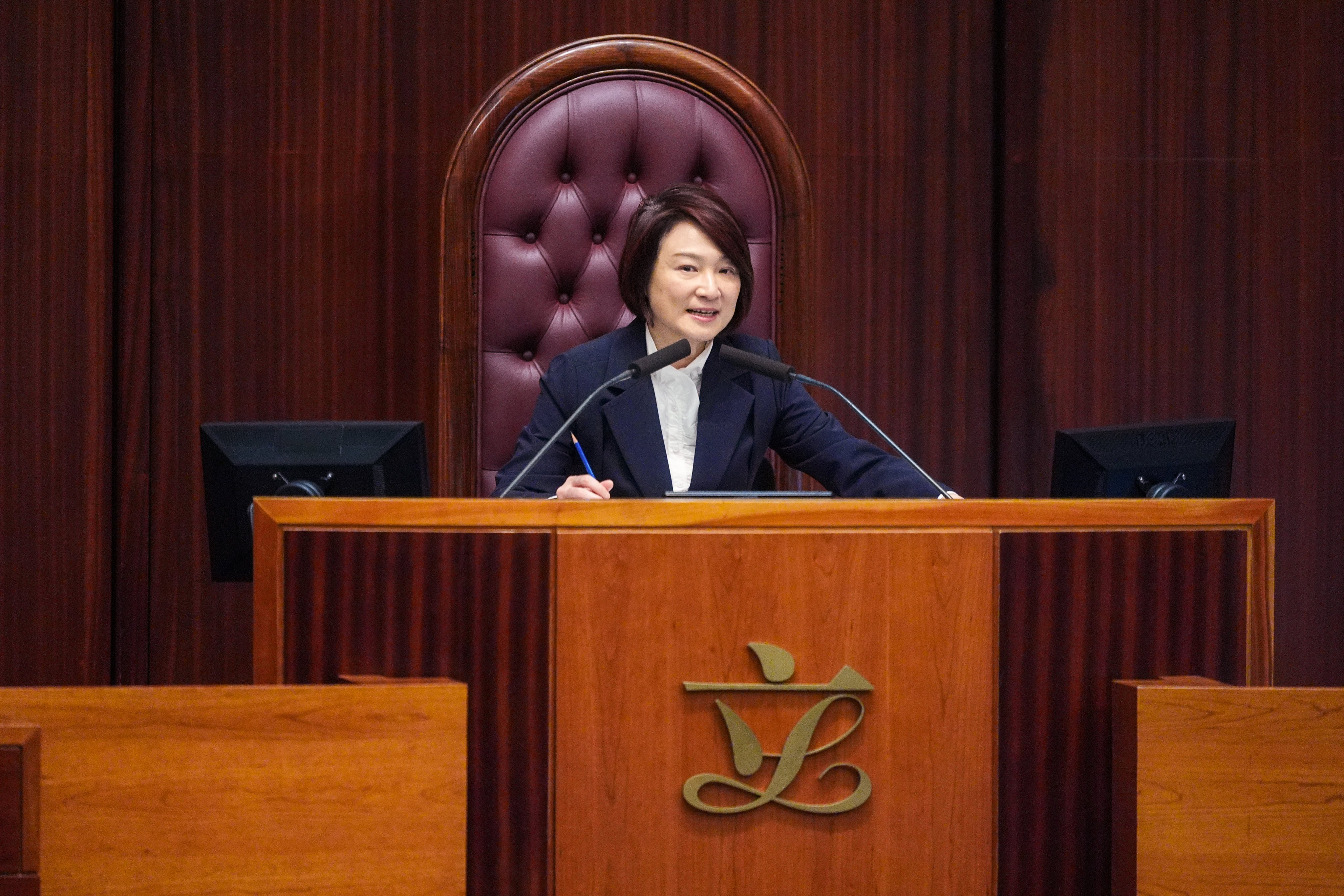 Legco president Starry Lee says the code for members is routinely reviewed. Photo: Eugene Lee