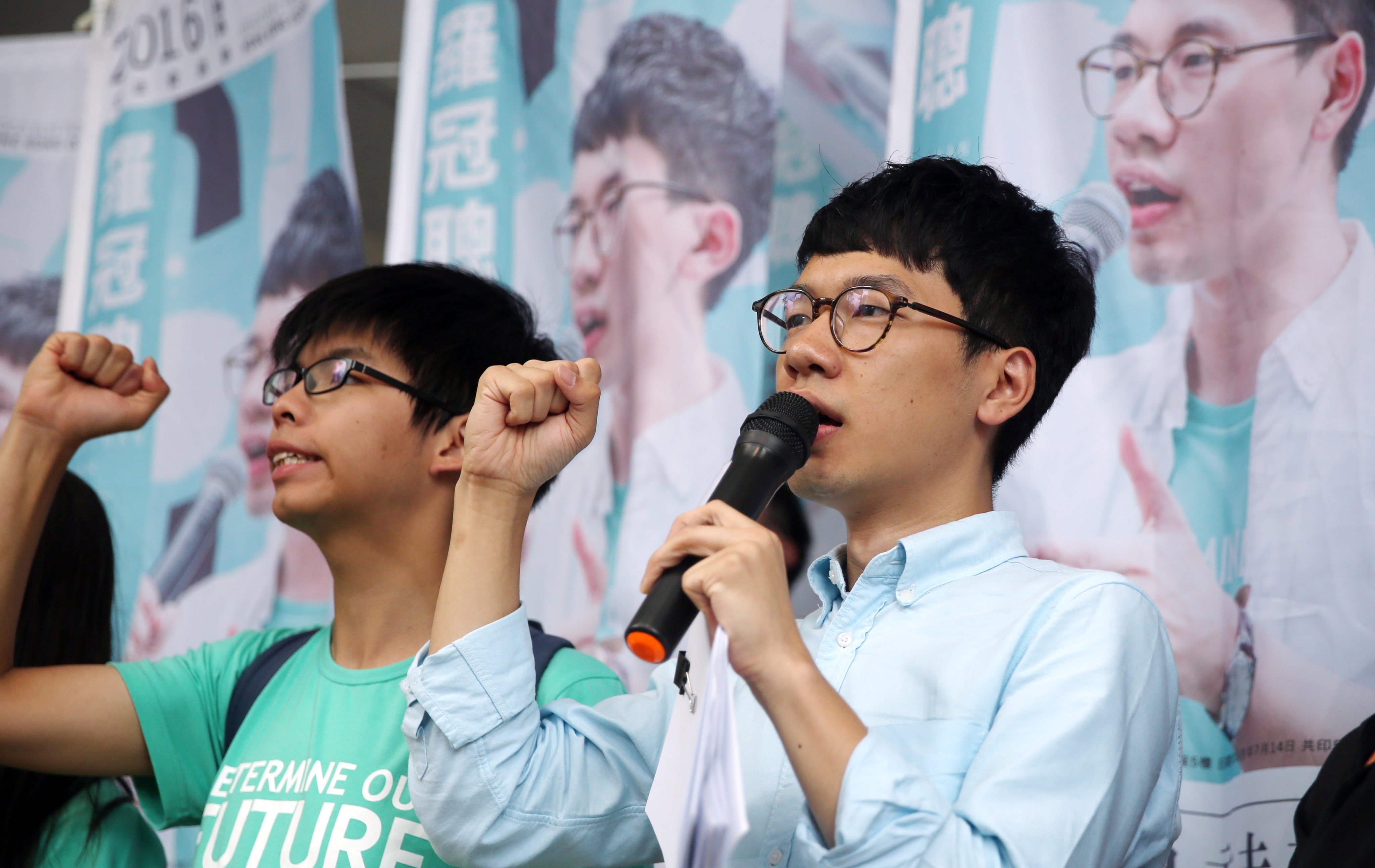 Nathan Law (right) and Joshua Wong. Photo: Sam Tsang