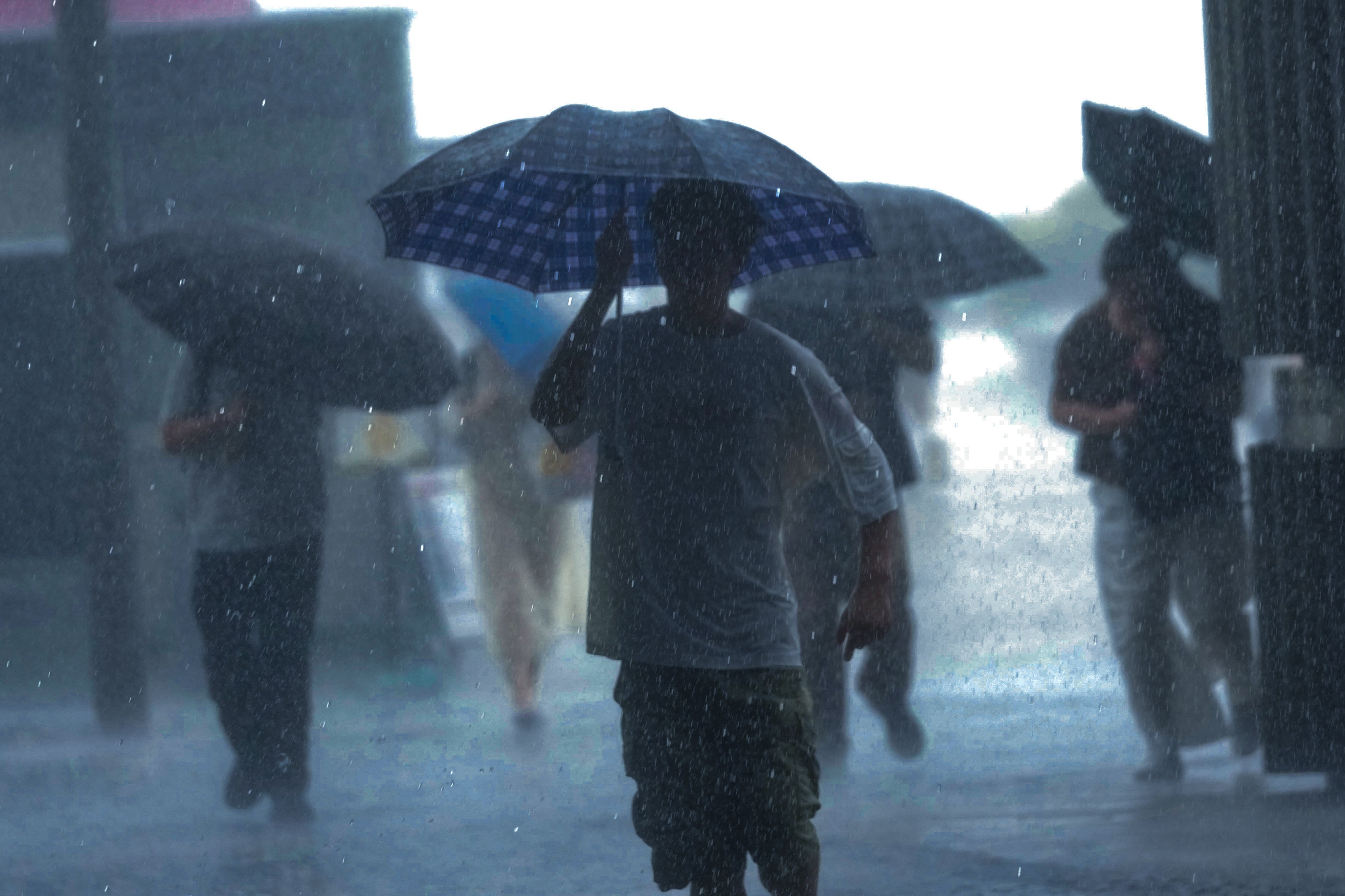 The weather forecaster issued the amber rainstorm signal at 5.30am on Tuesday. Photo: Jelly Tse