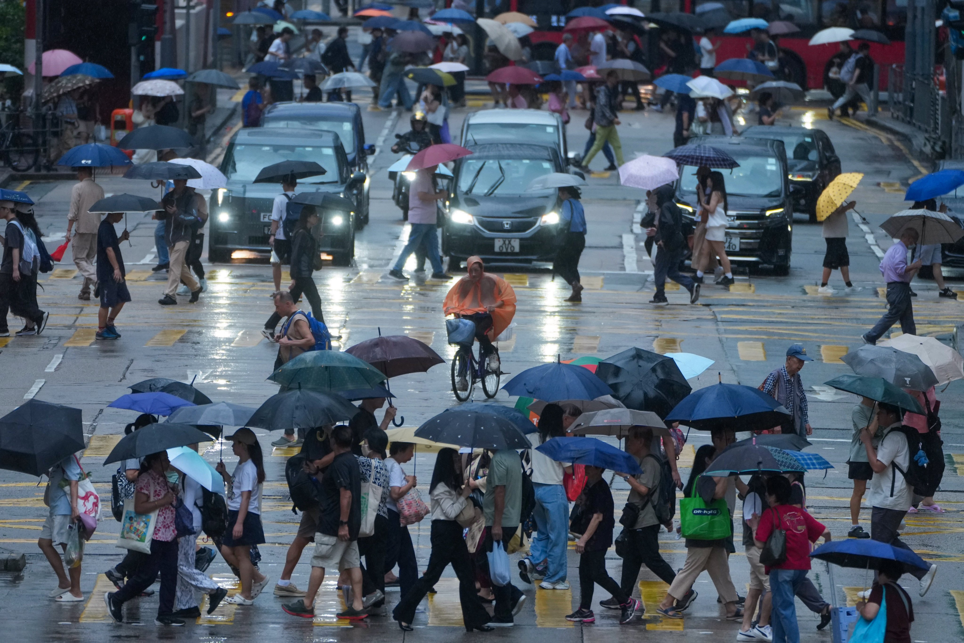 More than 30mm of rainfall has been recorded across many areas. Photo: Dickson Lee