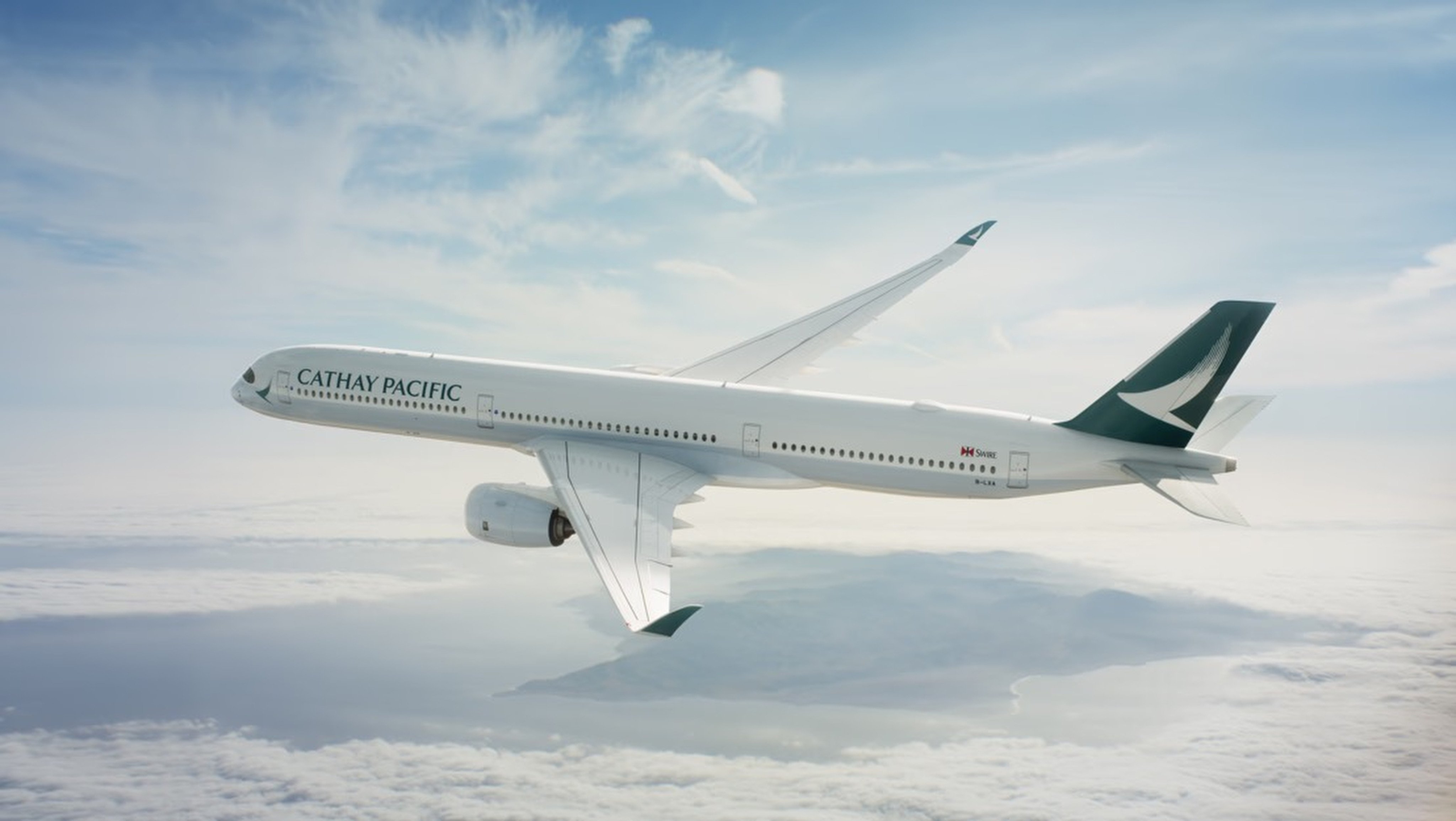A Cathay A350-1000. A flight was intercepted by Hungarian fighter jets over the weekend. Photo: Handout