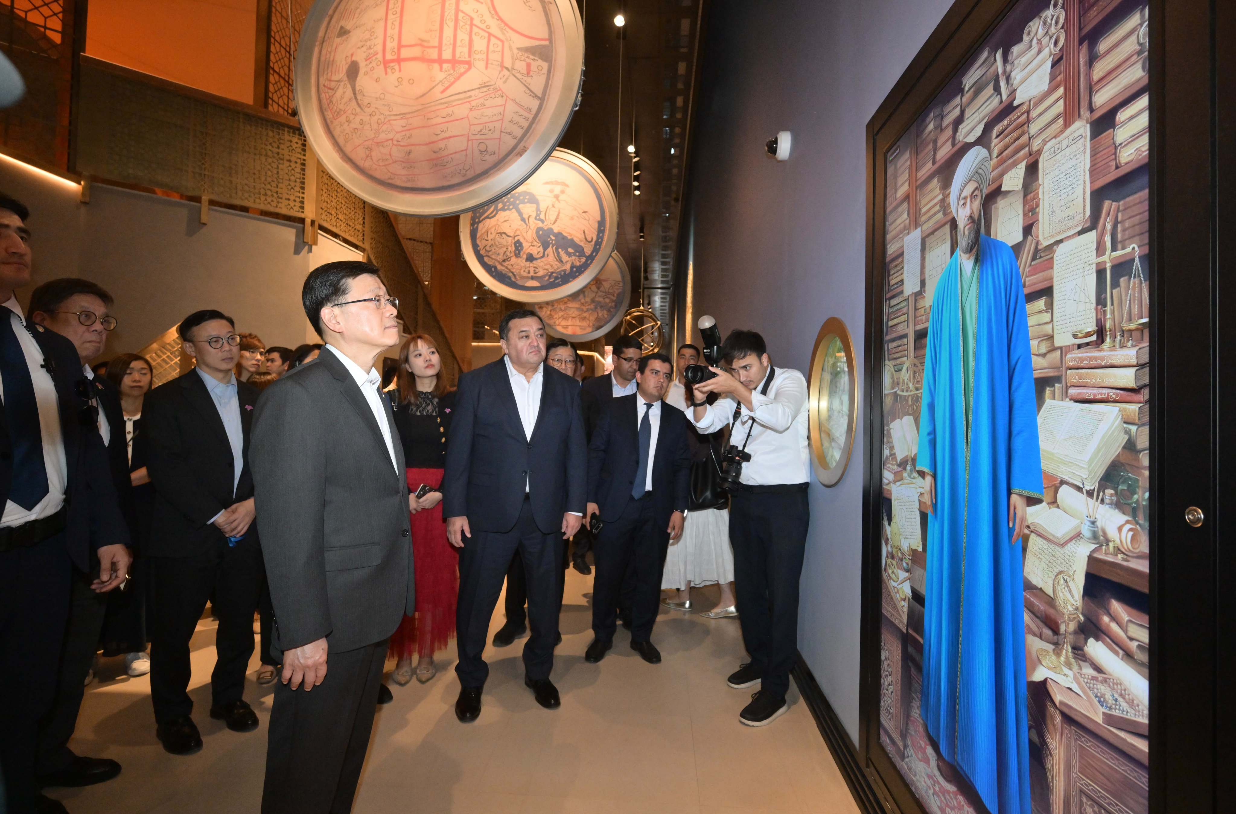 Lee visits the Centre for Islamic Civilisation in Tashkent, Uzbekistan, during his trip. Photo: Handout