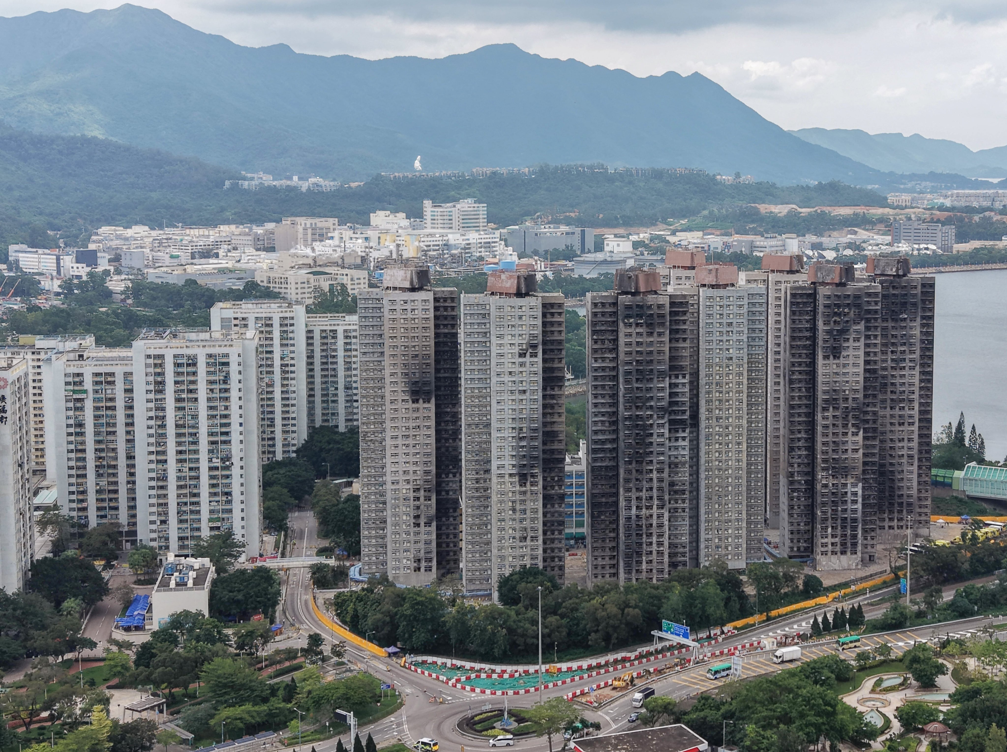 Seven residential buildings at Wang Fuk Court were devastated in the fire. Photo: Elson Li