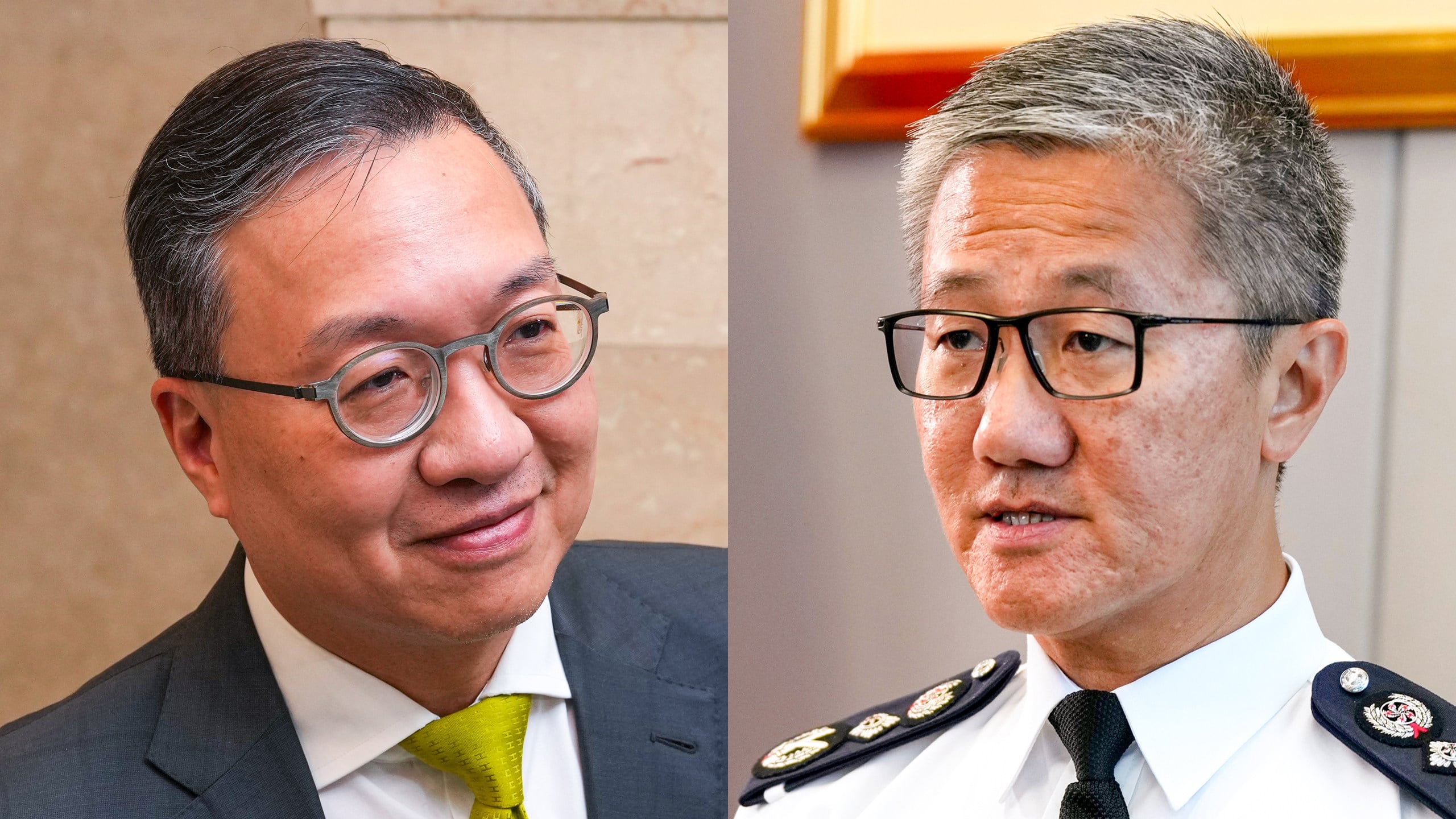 Sanctions have been lifted on Paul Lam (left) and former police chief Raymond Siu. Photo: SCMP