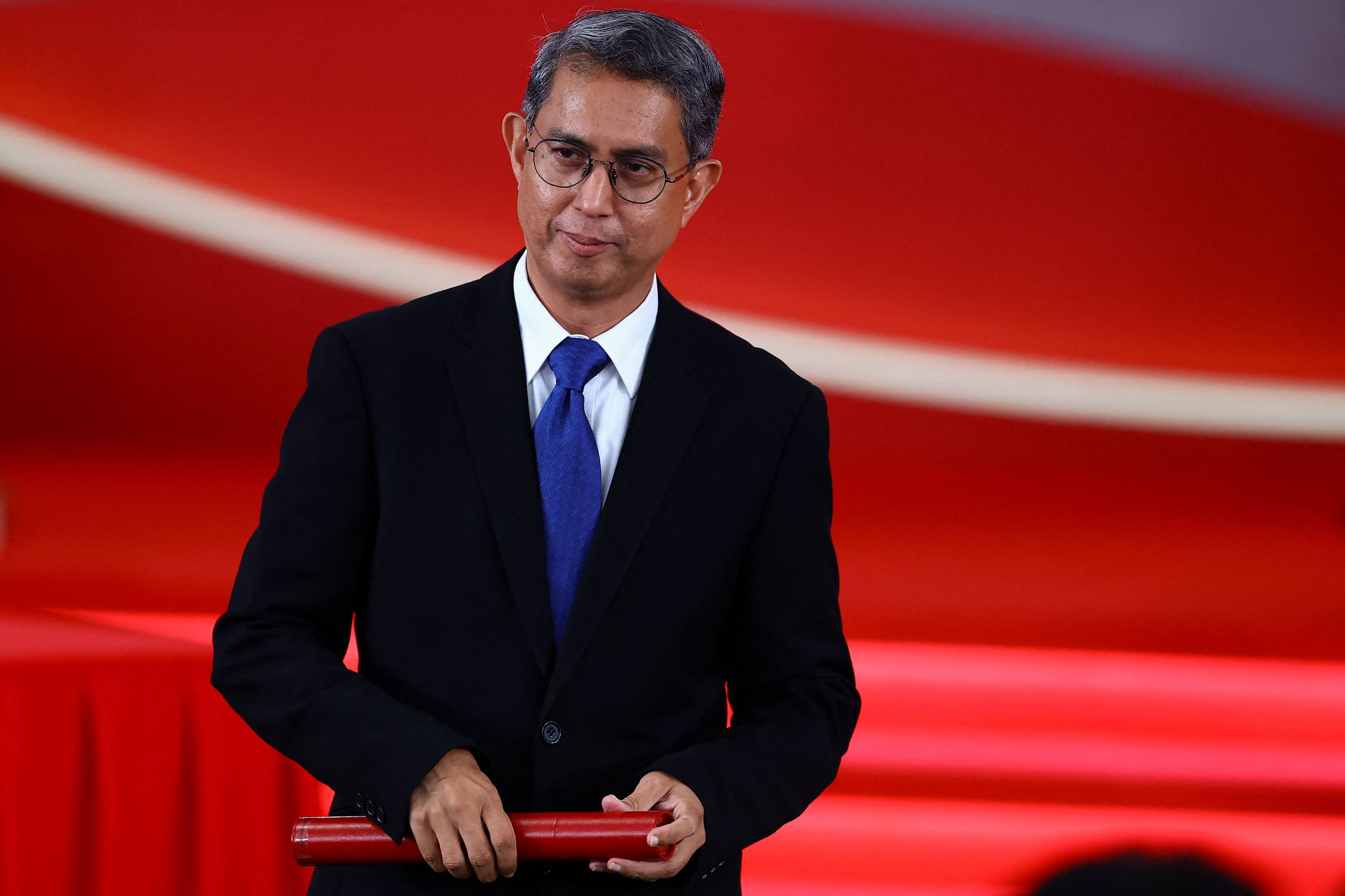 Muhammad Faishal Ibrahim pictured during his swearing-in ceremony at the Istana in Singapore in May last year. Photo: AFP