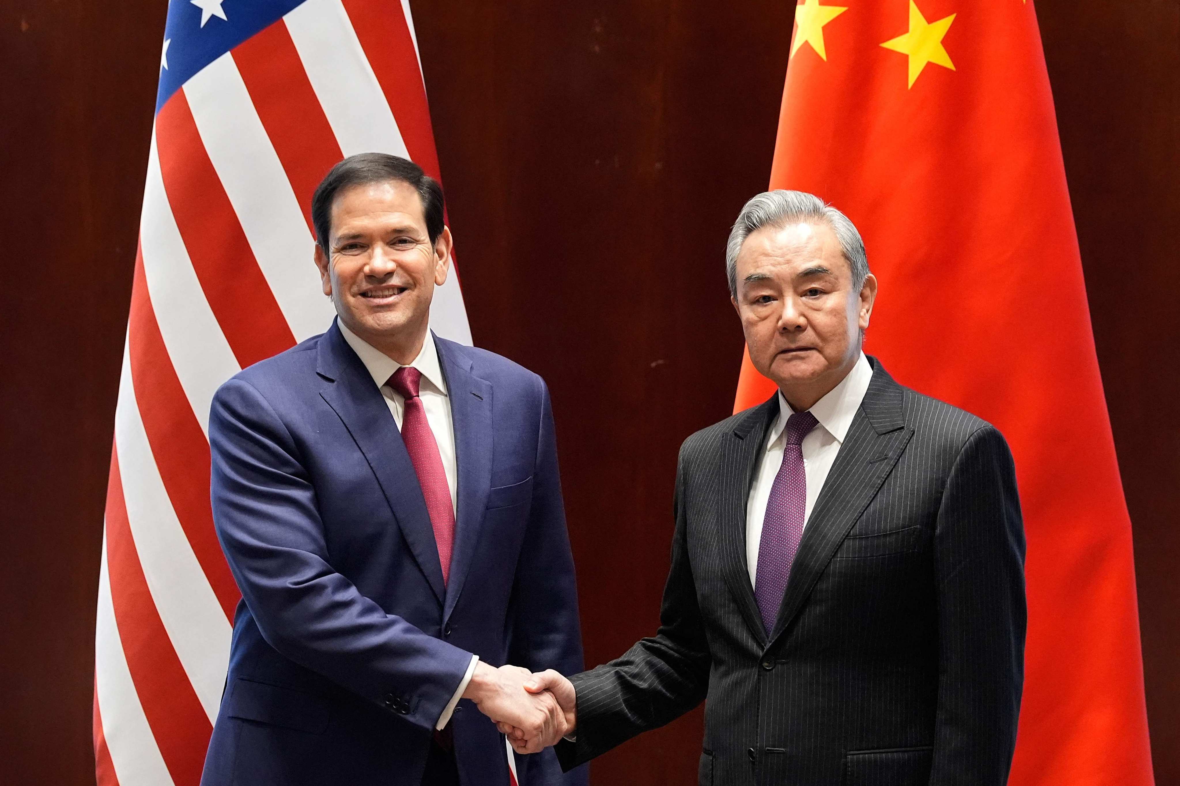 Marco Rubio and Wang Yi met on the sidelines of the Munich Security Conference in February. This week, they met in Manila amid tension over the Iran war and US claims about Chinese election interference. Photo: AFP