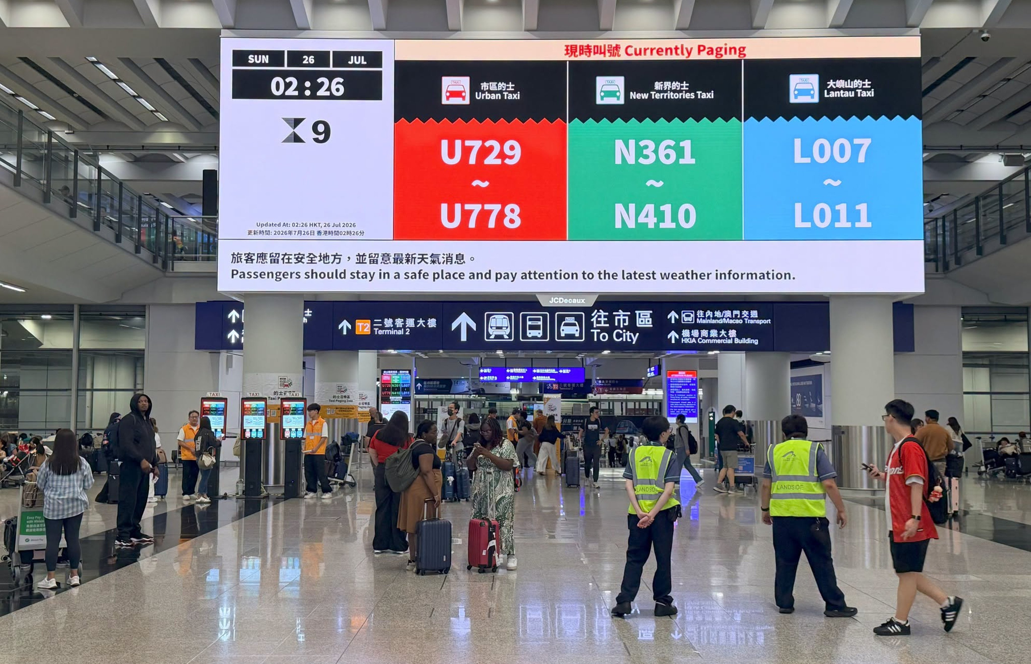 Hundreds of flights in and out of Hong Kong airport have been cancelled because of the storm. Photo: Handout
