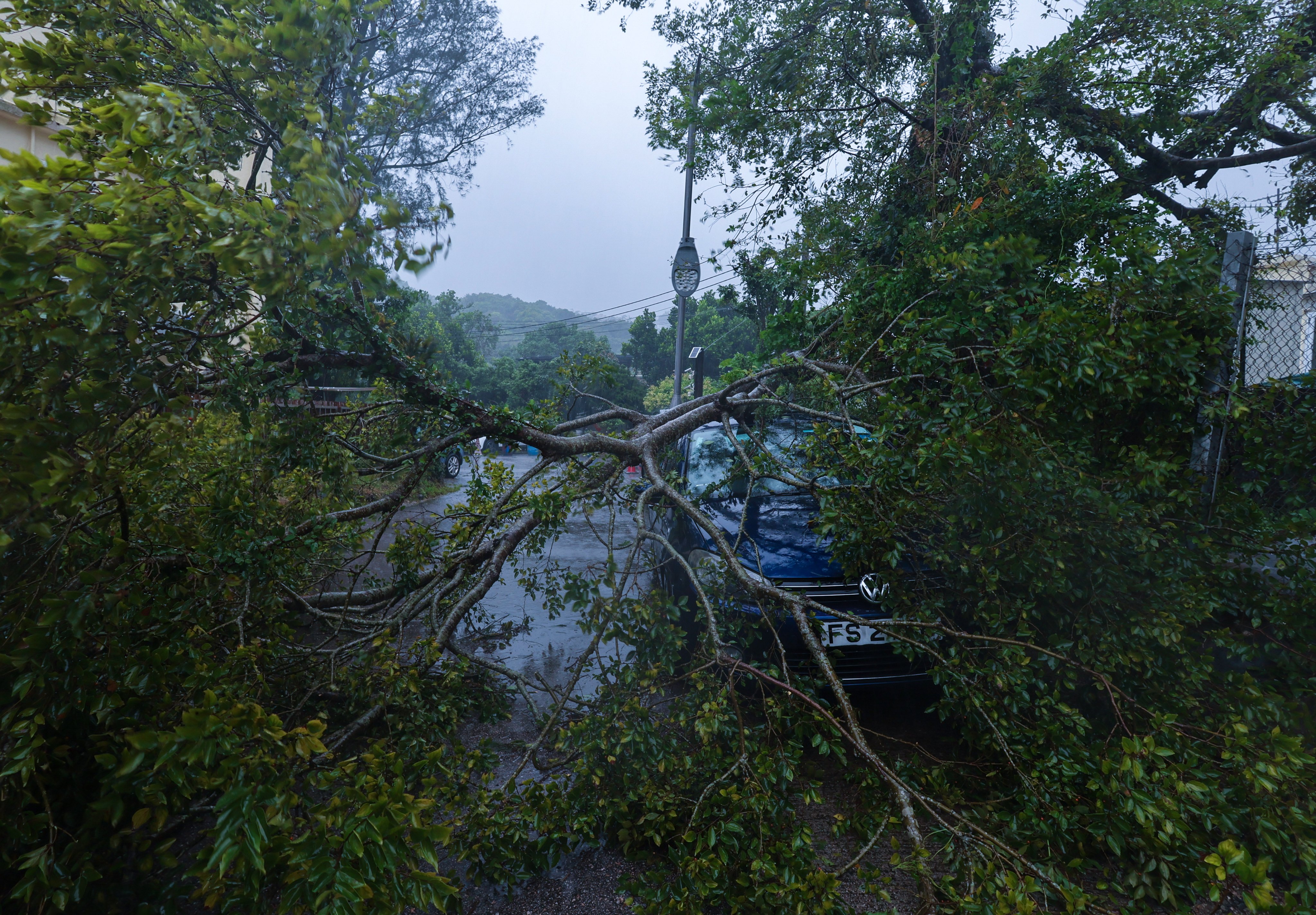 The storm lashed Hong Kong overnight. Photo: Dickson Lee