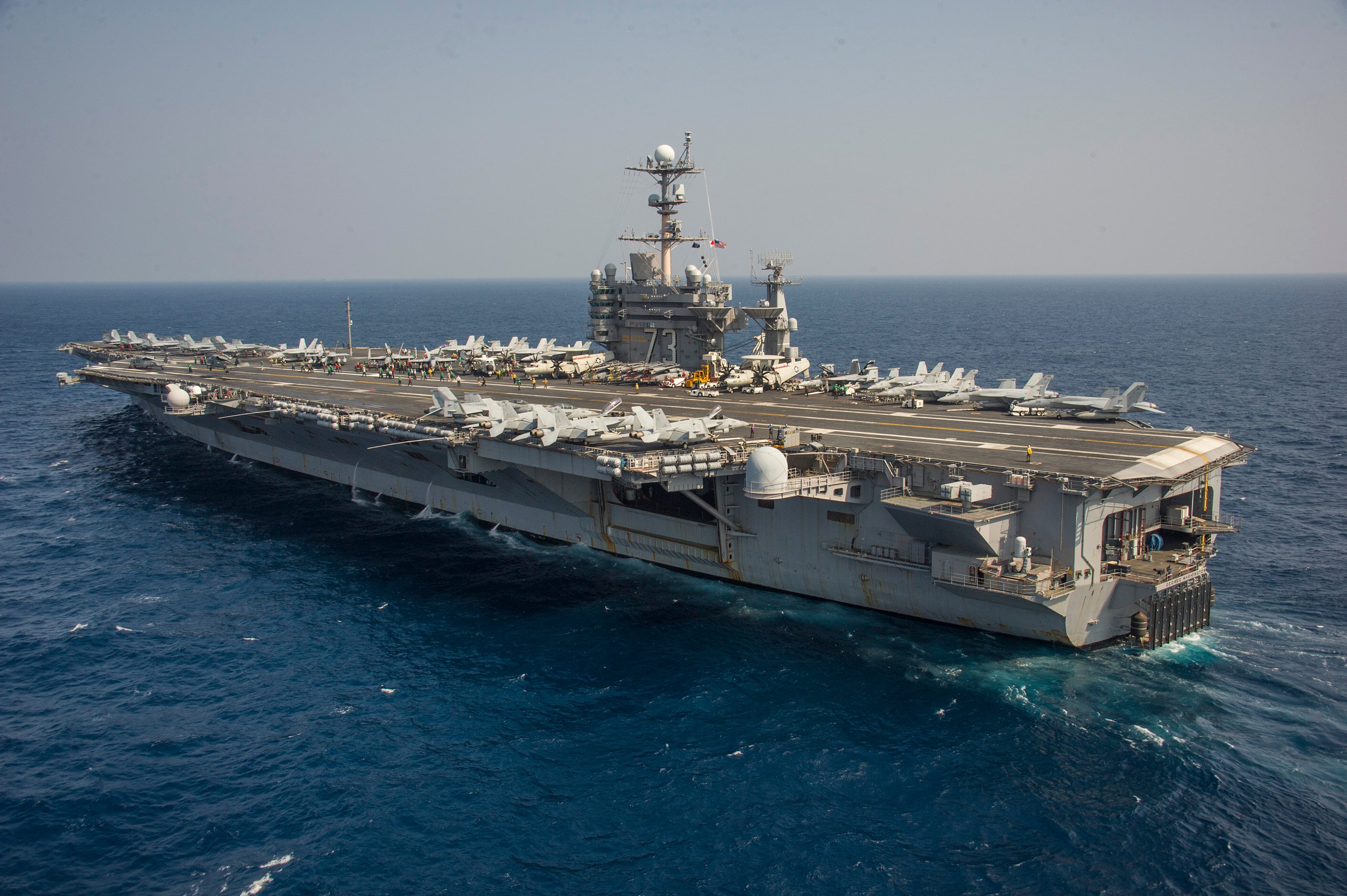 The USS George Washington aircraft carrier on patrol in the Asia-Pacific. Photo: US Navy