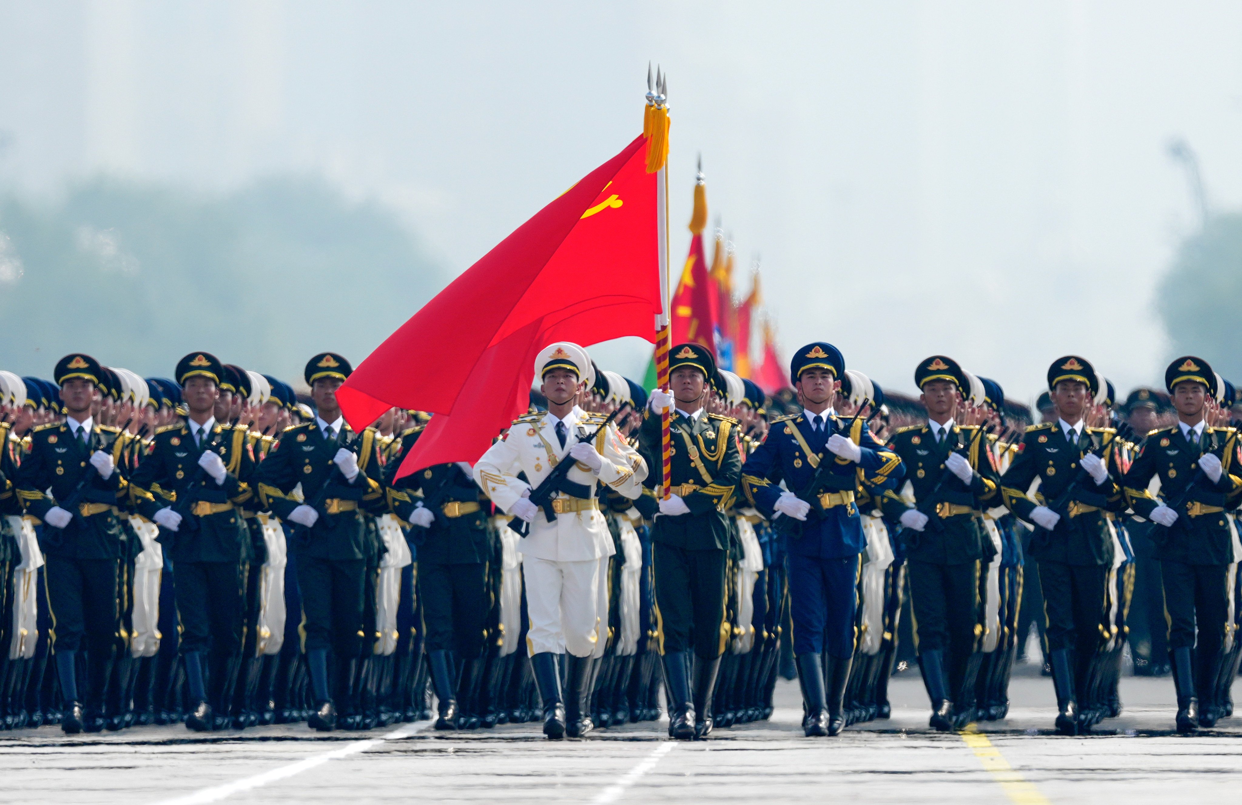 People’s Liberation Army guards of honour march in Beijing at a September 2025 military parade marking the 80th anniversary of China’s victory over Japan in World War II. Photo: Xinhua