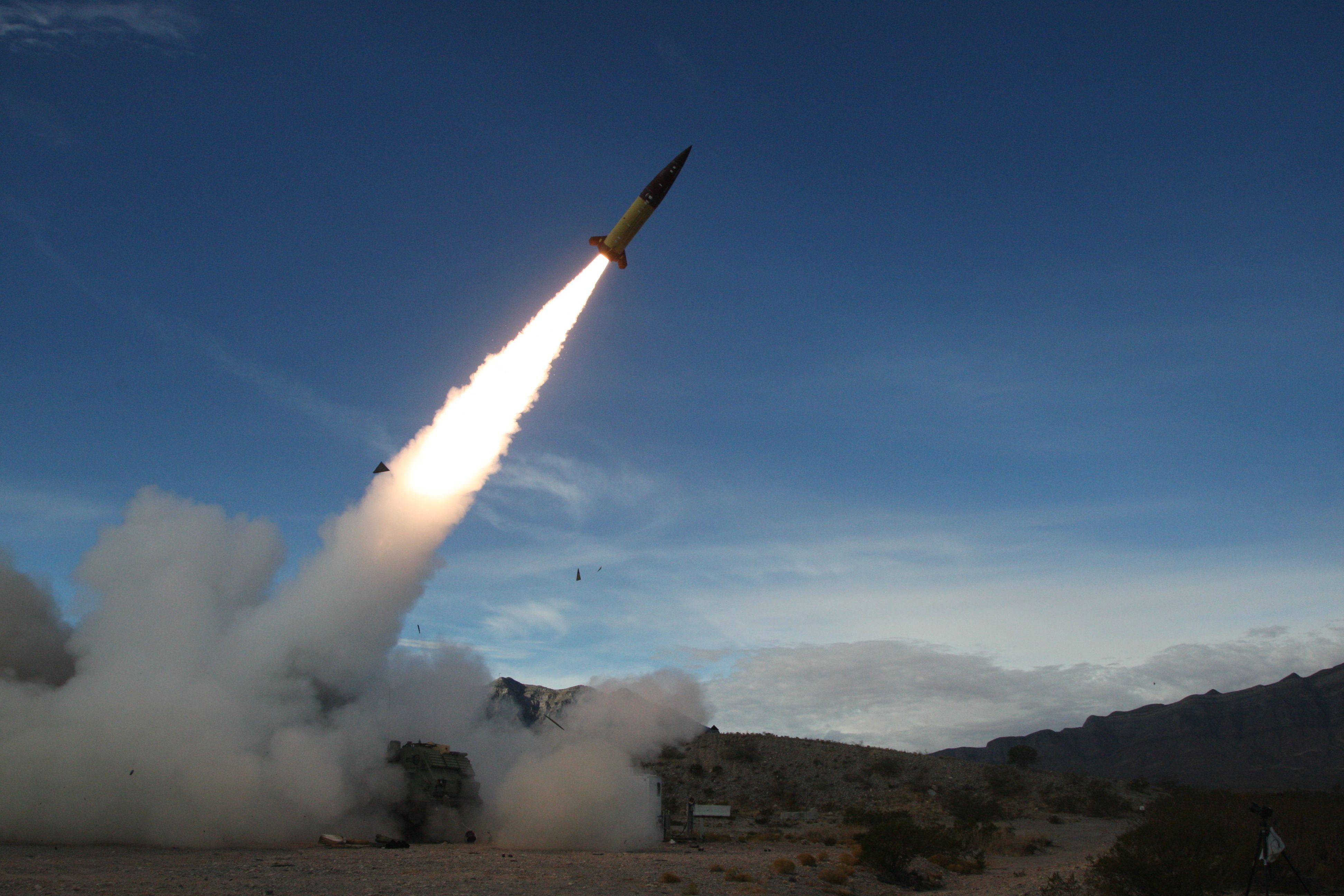 The US Army conducting live fire tests of the Army Tactical Missile System (ATACMS) at the White Sands Missile Range in New Mexico. Photo: AFP/John Hamilton/US Department of Defence