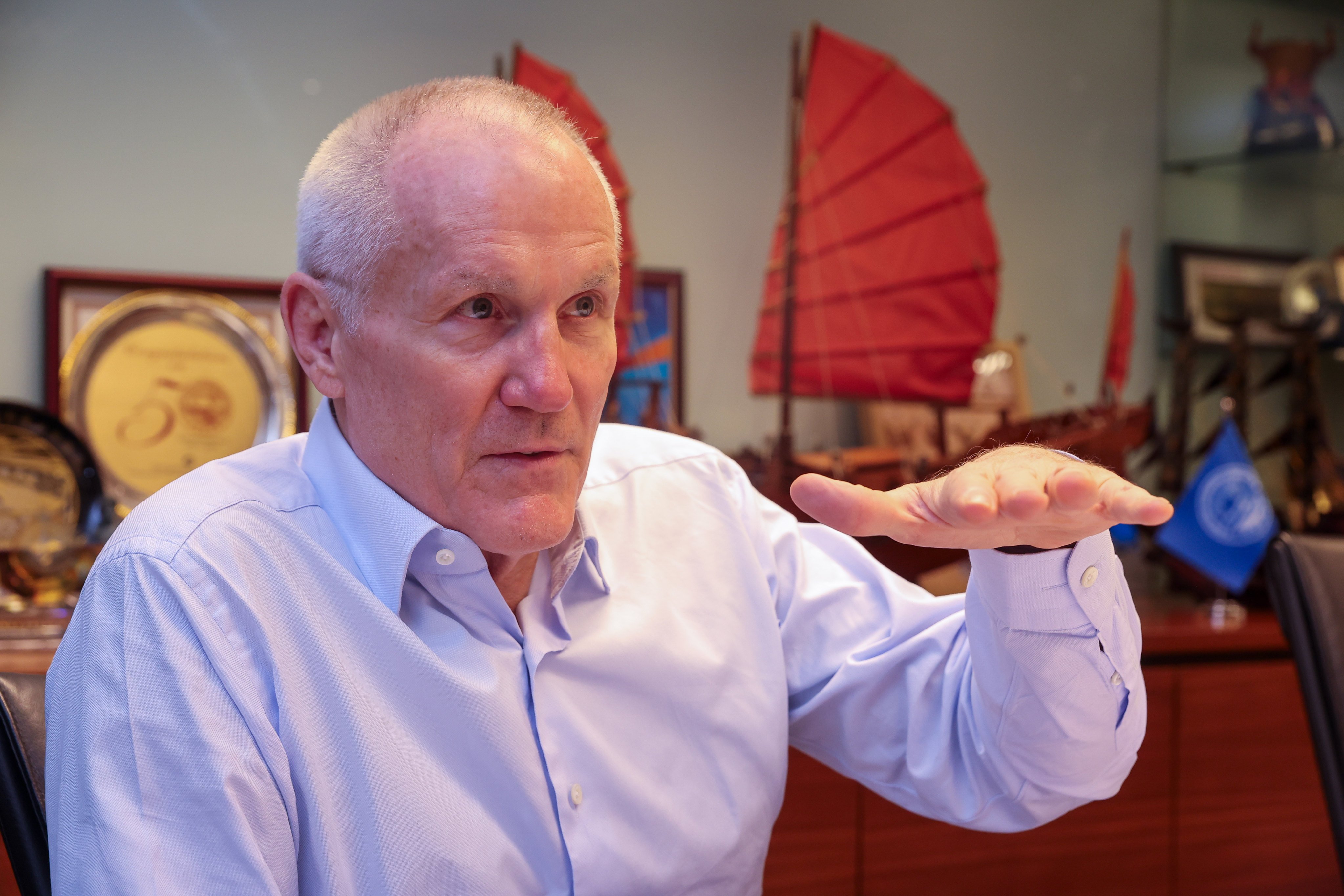 Richard Hext, chairman of the Hong Kong Shipowners Association, says his group's priority is the "safety of the seafarers on board our ships". Photo: Edmond So