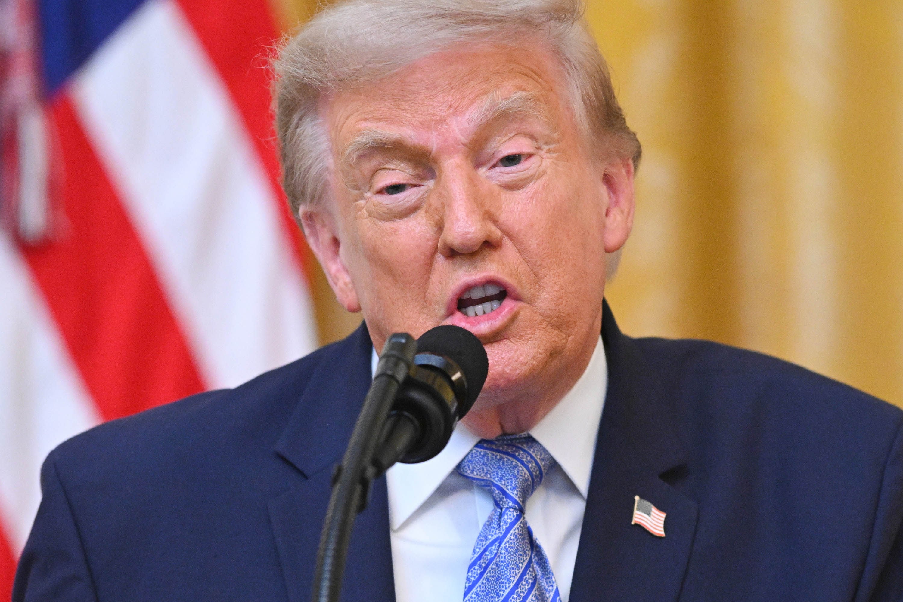 US President Donald Trump addresses the nation from the East Room of the White House on July 16. Photo: Getty Images