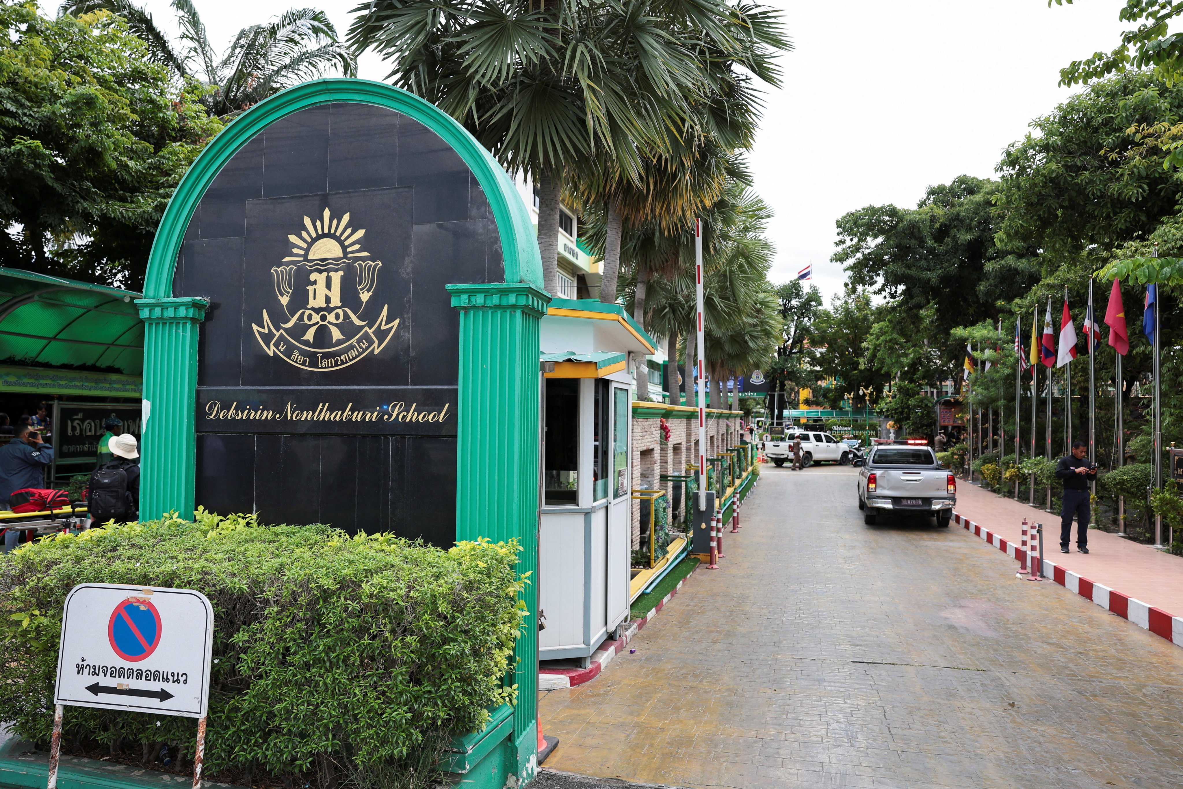 Debsirin Nonthaburi School, the site of a shooting incident in Thailand’s Nonthaburi province. Photo: Reuters