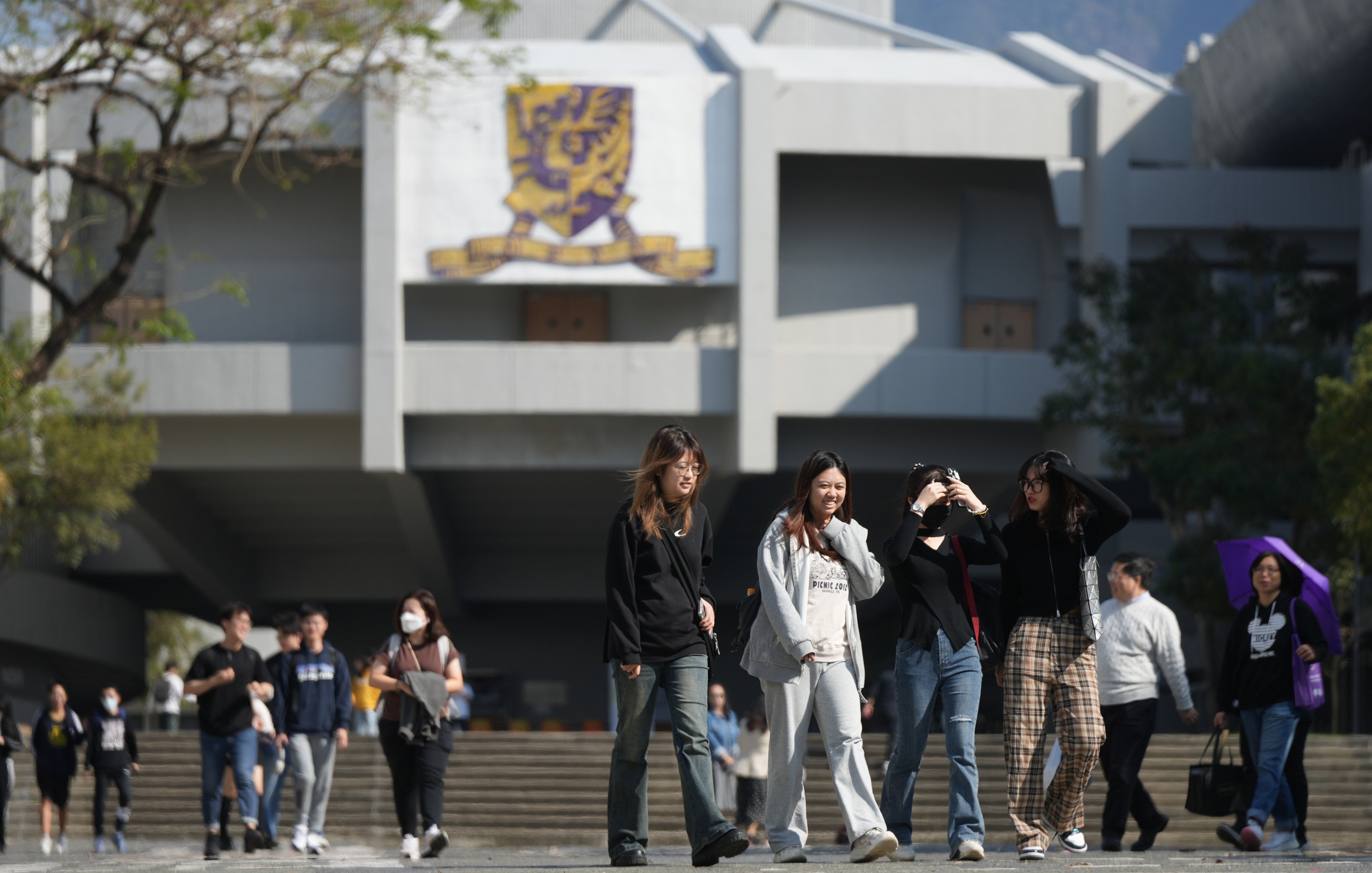 Students at the Sha Tin campus for the Chinese University of Hong Kong. Photo: Eugene Lee