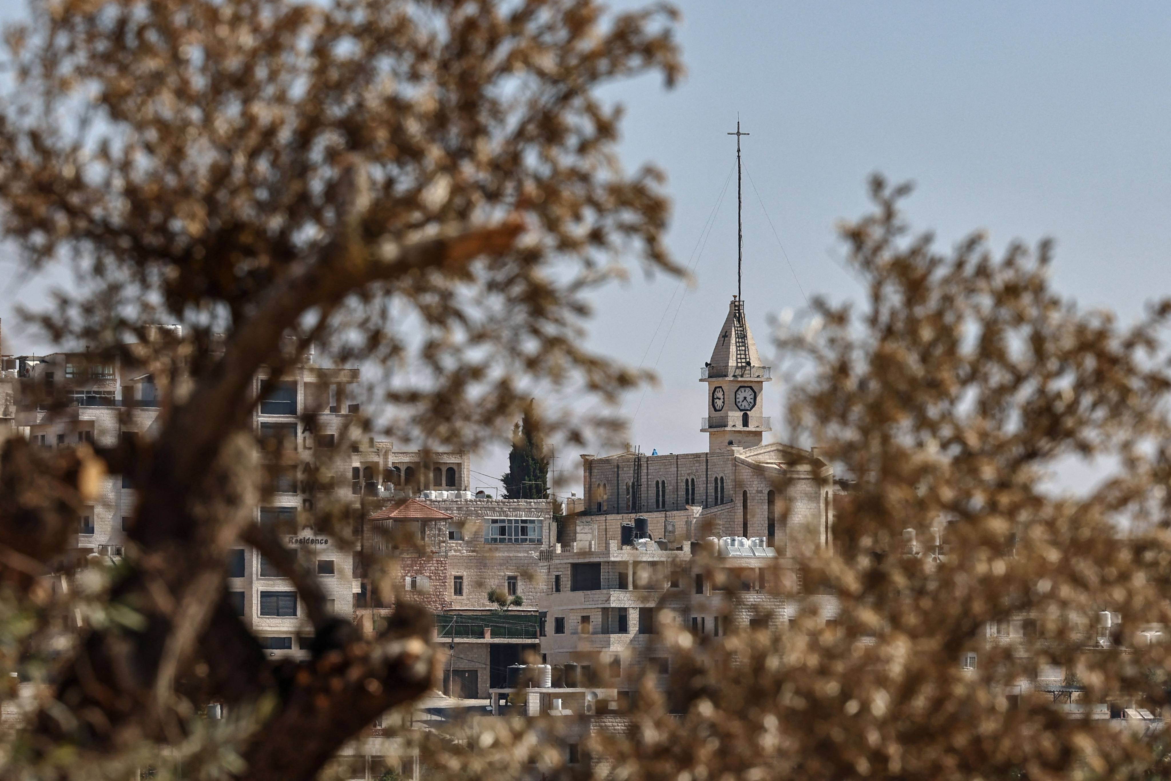 A view of the Palestinian Christian town of Taybeh in the Israeli-occupied West Bank. Photo: AFP