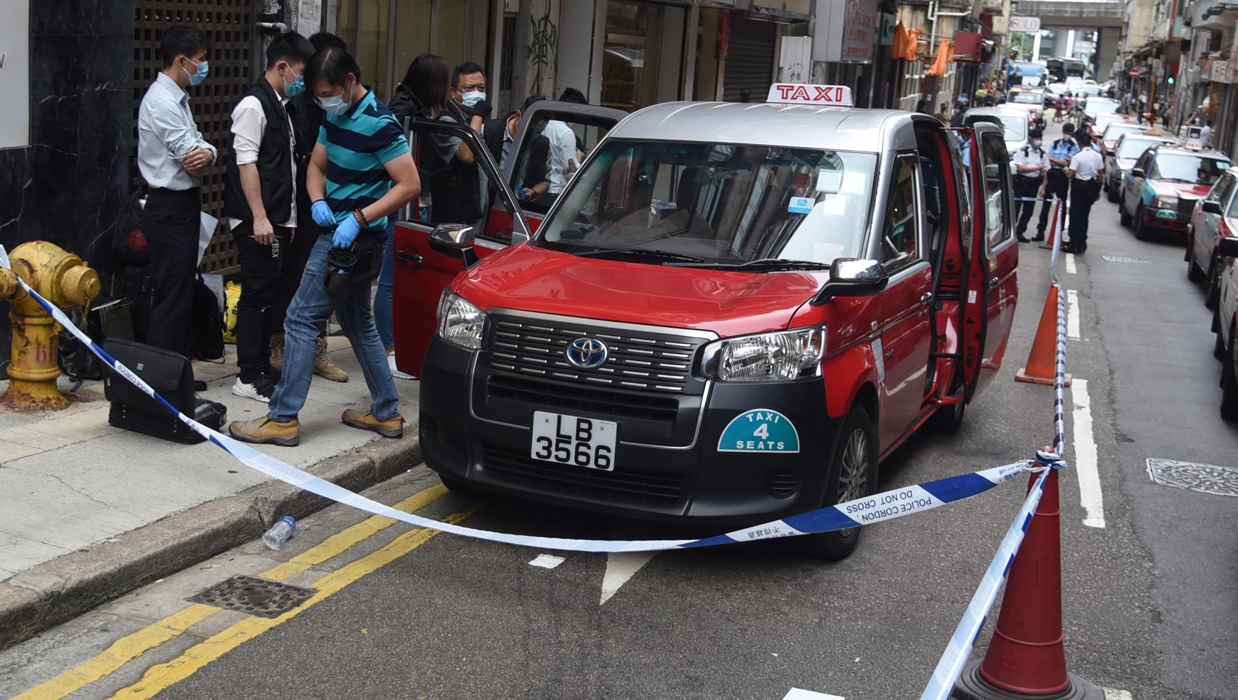The trial heard that the defendant stabbed the taxi driver in the neck immediately after boarding his cab outside the WE hotel on October 12, 2021. Photo: Handout