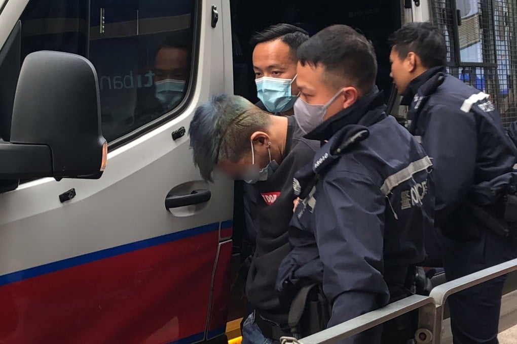 Police take away the suspect on Tuesday, Photo: Handout