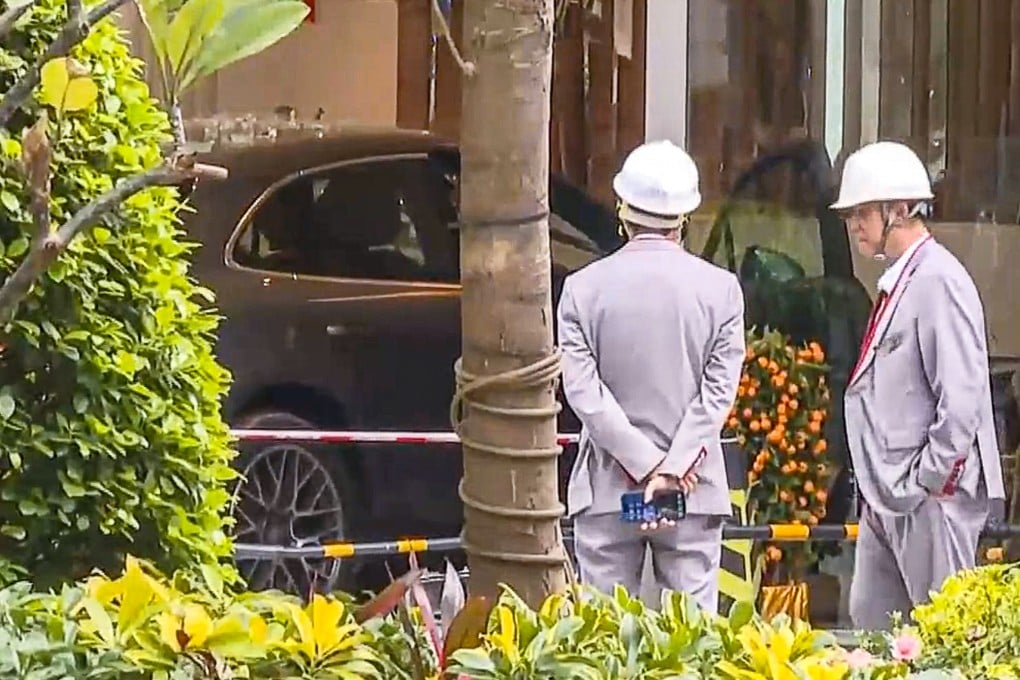 A screengrab of footage showing the aftermath of the crash. Photo: Cable TV News