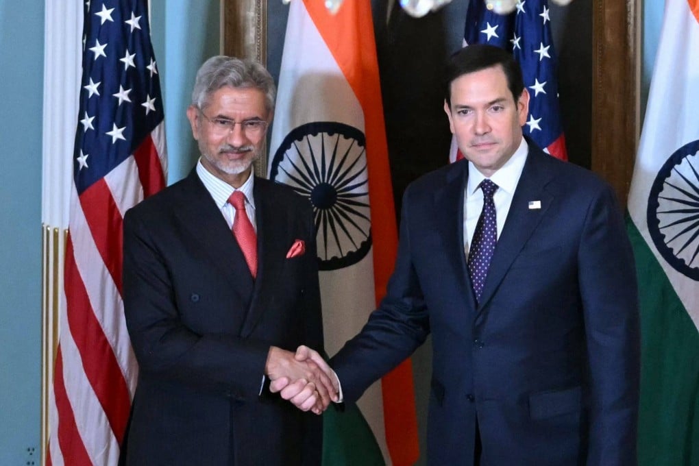 US Secretary of State Marco Rubio shakes hands with Indian Foreign Minister Subrahmanyam Jaishankar at the State Department in Washington on January 21. Photo: AFP