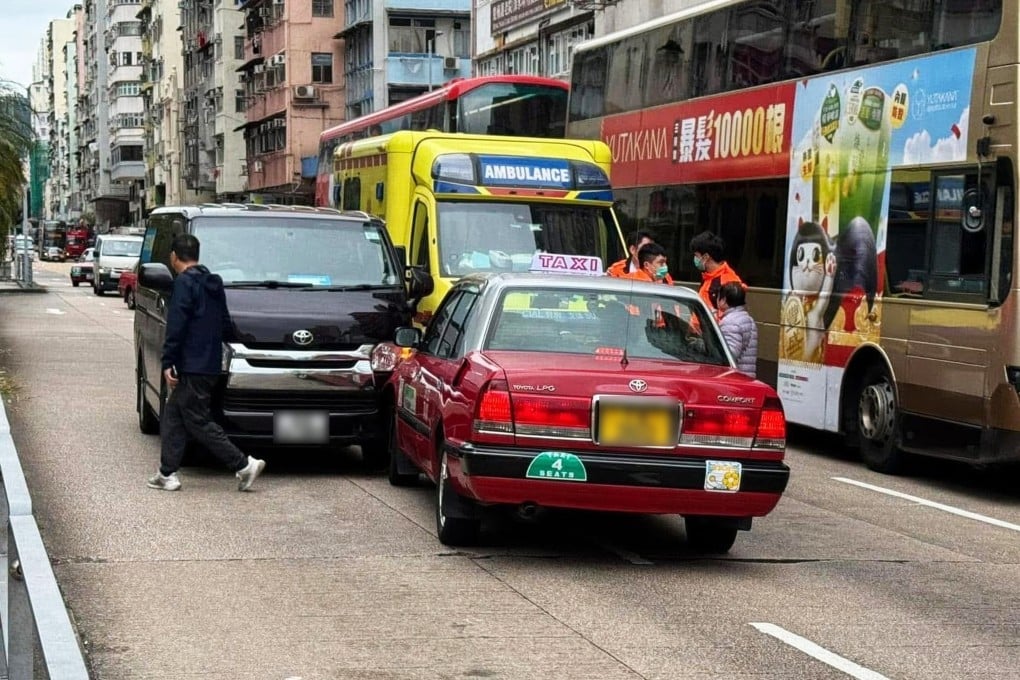 The collision in Sham Shui Po occurred at around 12.30pm on Monday. Photo: Handout