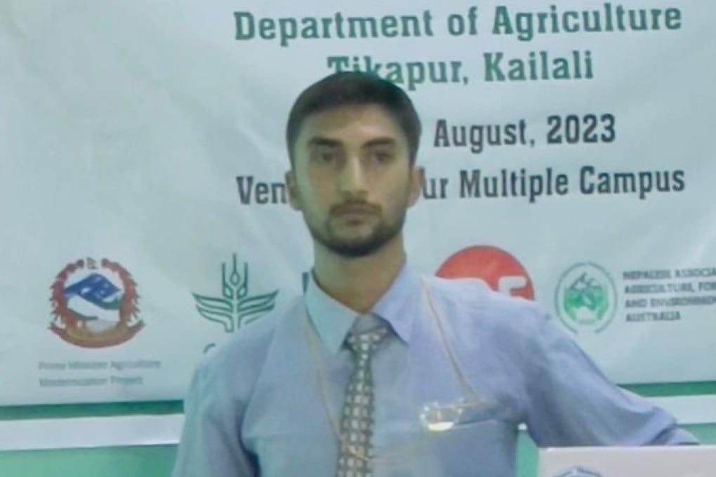 Nepali Bipin Joshi at a college event. Bipin has been held hostage by Palestinian militant group Hamas. Photo: Handout