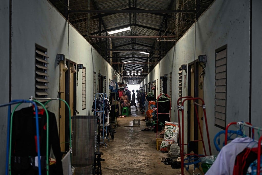 Accommodation occupied by Myanmar migrant workers in Samut Sakhon province, Thailand. Photo: AFP