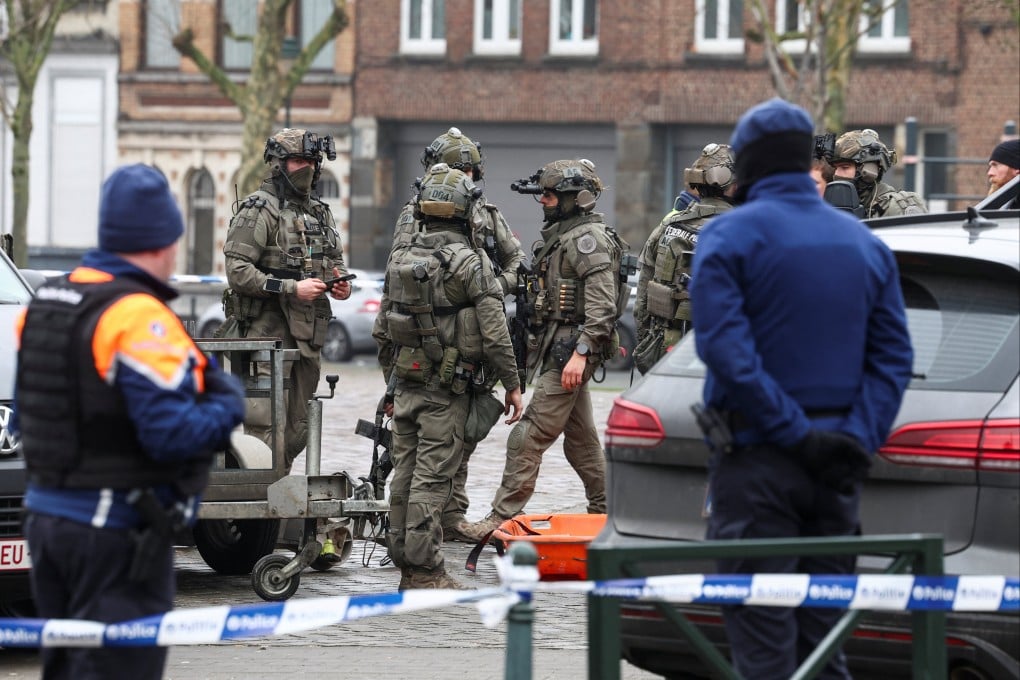Police work at the Clemenceau metro station, after a shooting took place in Brussels. Photo: Reuters
