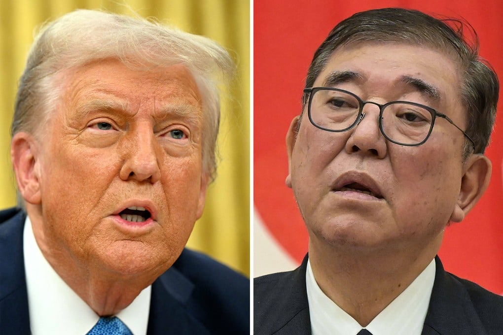 A combination image of US President Donald Trump and Japan’s Prime Minister Shigeru Ishiba. Photo: AFP
