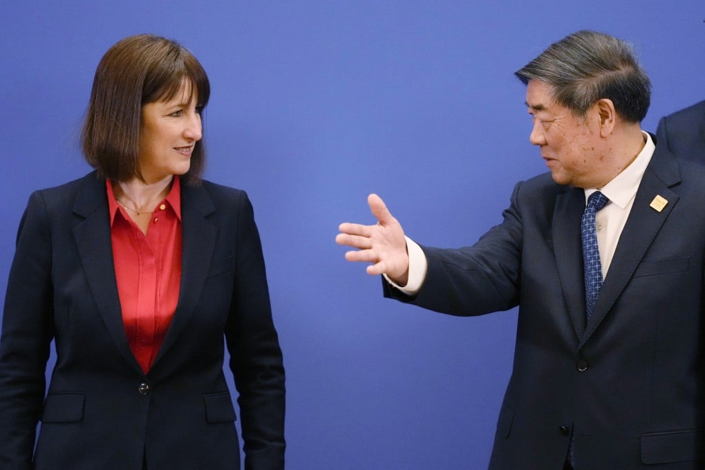 Vice-Premier He Lifeng held talks with British Chancellor of the Exchequer Rachel Reeves at the UK-China Economic and Financial Dialogue in Beijing last month. Photo: AP