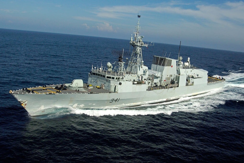 The naval frigate HMCS Ottawa, which sailed through the Taiwan Strait on Sunday. Photo: Canadian Department of National DefenCe