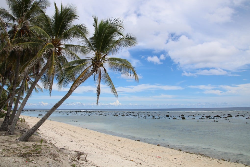 A beach on the remote Pacific atoll of Nauru. Photo: AFP