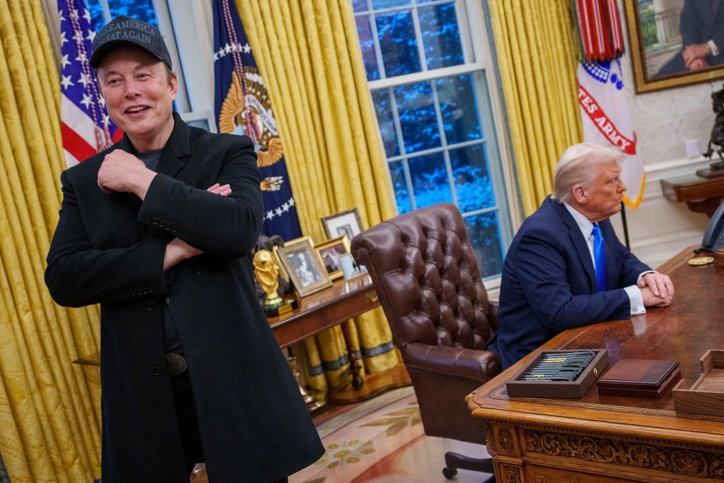 Tesla and SpaceX CEO Elon Musk, left, and President Donald Trump appear in the Oval Office on February 11, 2025. Photo: TNS