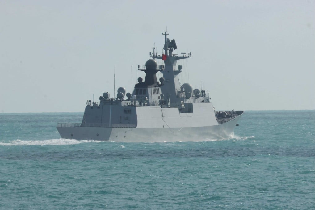 A Chinese frigate operating off the east coast of Australia. Photo: Australian Defence Force/AFP