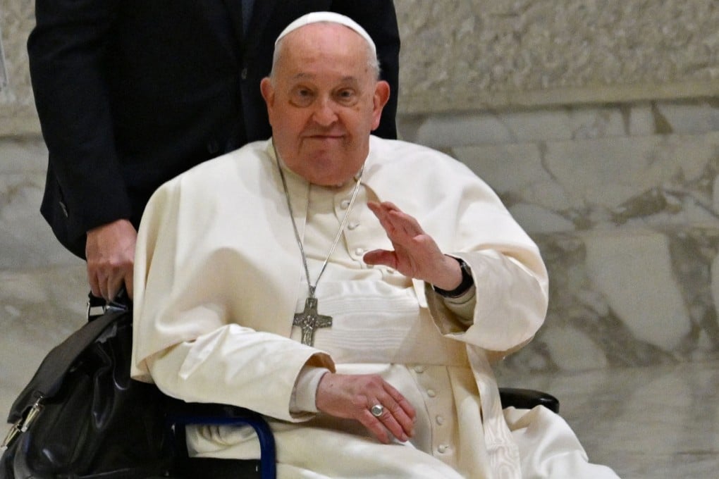 Pope Francis he arrives for an audience at the Vatican in January. Photo: AFP