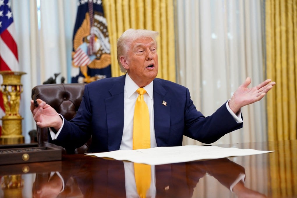 US President Donald Trump in the Oval Office of the White House in Washington on Friday. Photo: Reuters