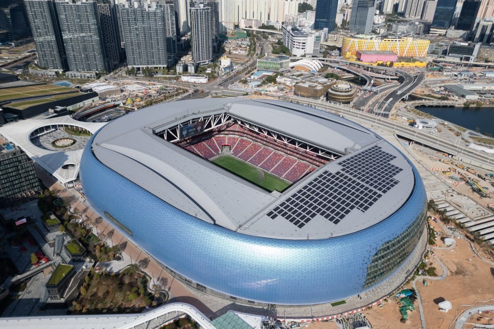 An aerial view of Kai Tak Sports Park main stadium. Photo: Eugene Lee