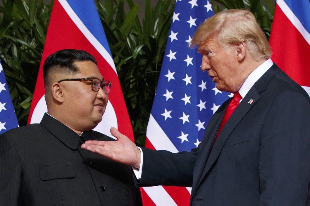 US President Donald Trump meets North Korean leader Kim Jong-un on Sentosa Island in Singapore on June 12, 2018. Photo: AP