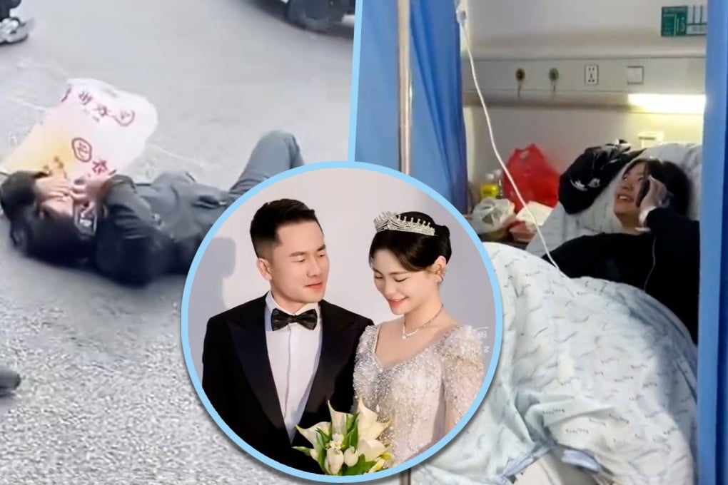 A Chinese couple’s lives have intertwined after they “met” as a result of a car accident. Photo: SCMP composite/Weibo