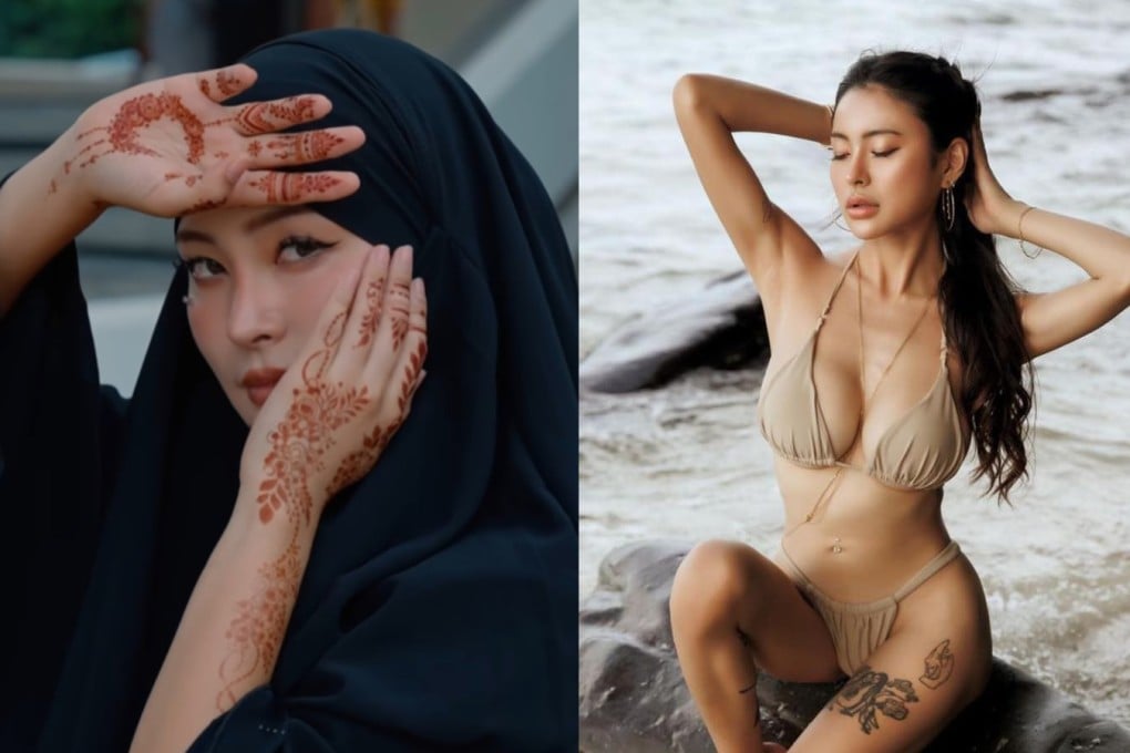 Japanese former adult film star Rae Lil Black has drawn both praise for her apparent embrace of Islam and scepticism over her past. Photos: Instagram / Facebook / Rae Lil Black