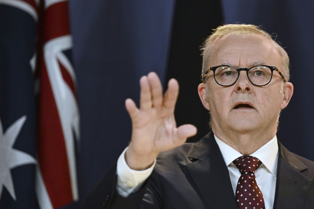 Australian Prime Minister Anthony Albanese gestures during a press conference in Sydney on Wednesday. Photo: AAP Image via AP