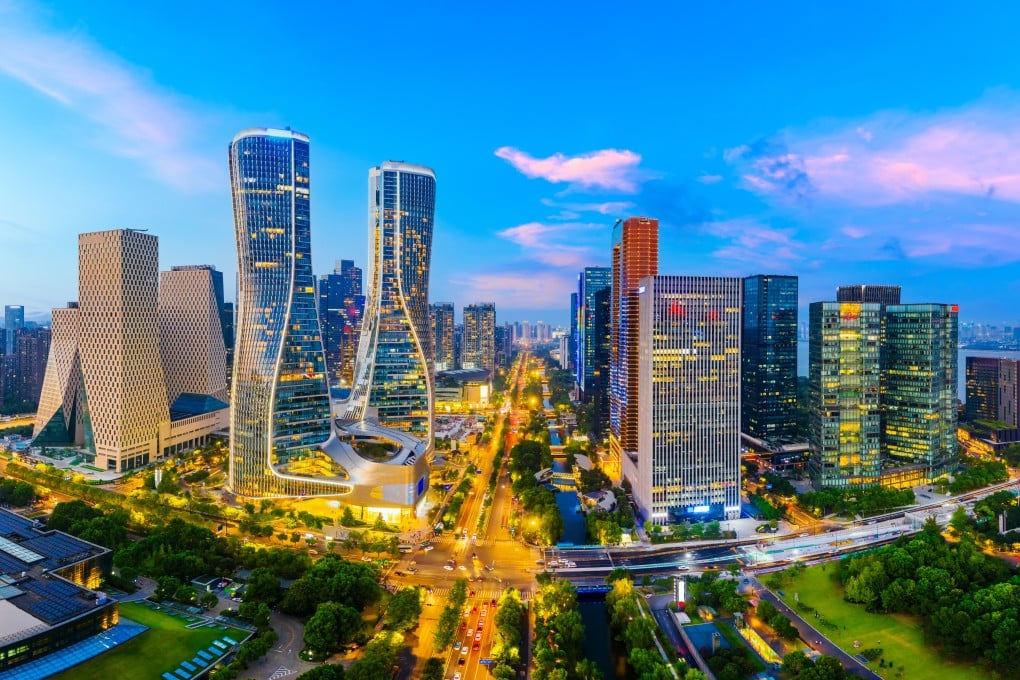 A bird’s-eye view of Hangzhou, capital of eastern Zhejiang province. Photo: Shutterstock