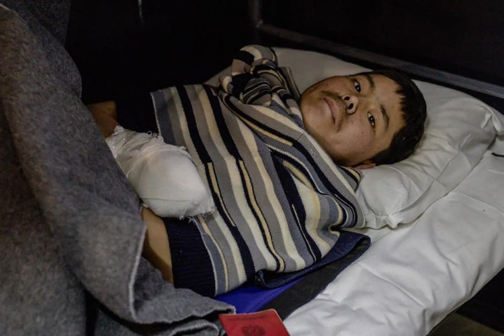 A man who Kyiv says is a North Korean prisoner of war is seen in an undated handout photograph released in January. Photo: Telegram/V_Zelenskiy_official/AFP